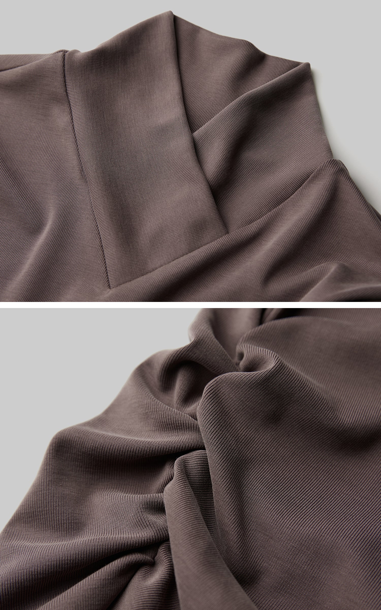 INDULGE Asymmetric Long Sleeve Top with Draped Hem