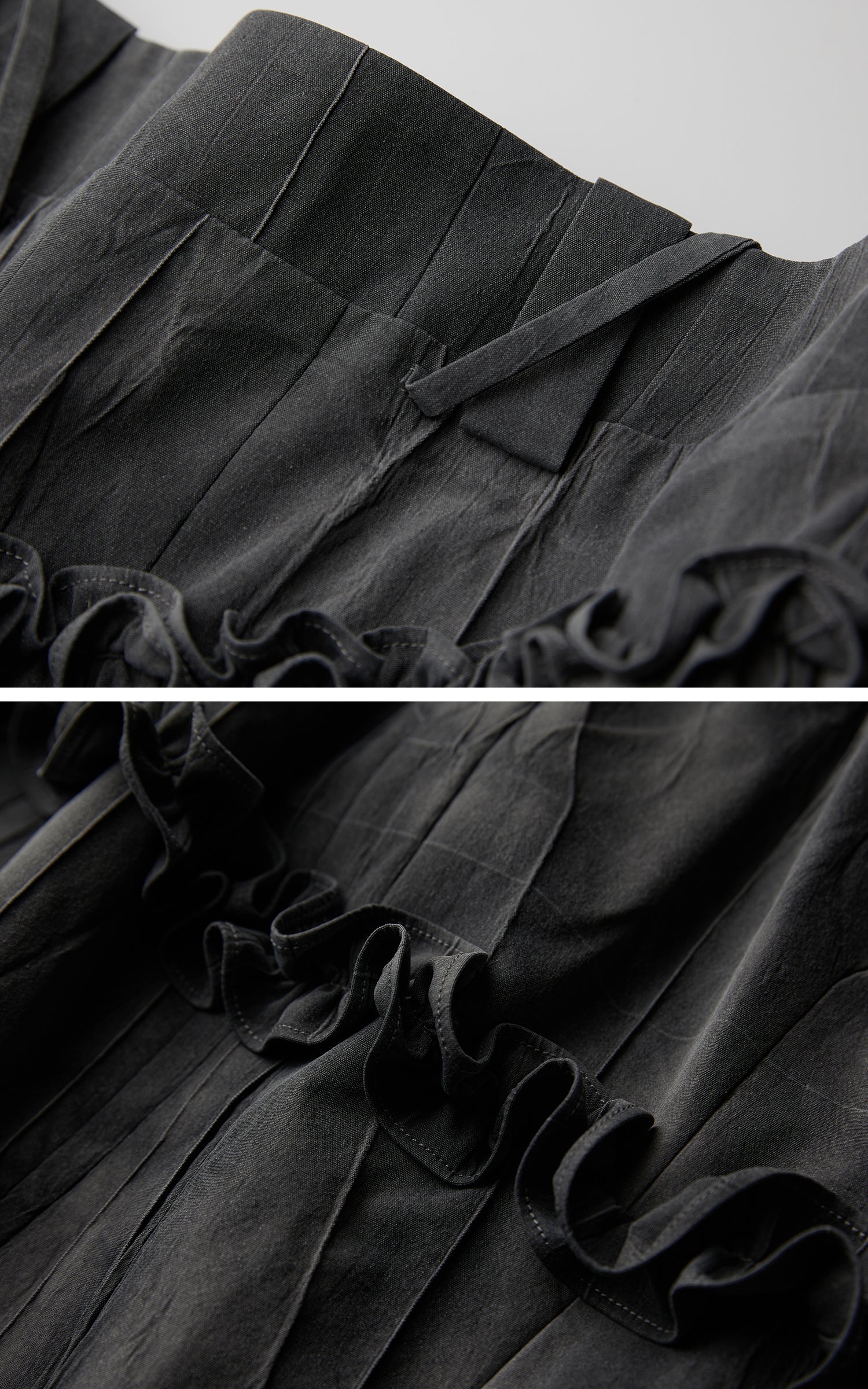 INDULGE Asymmetric Smocked Maxi Skirt