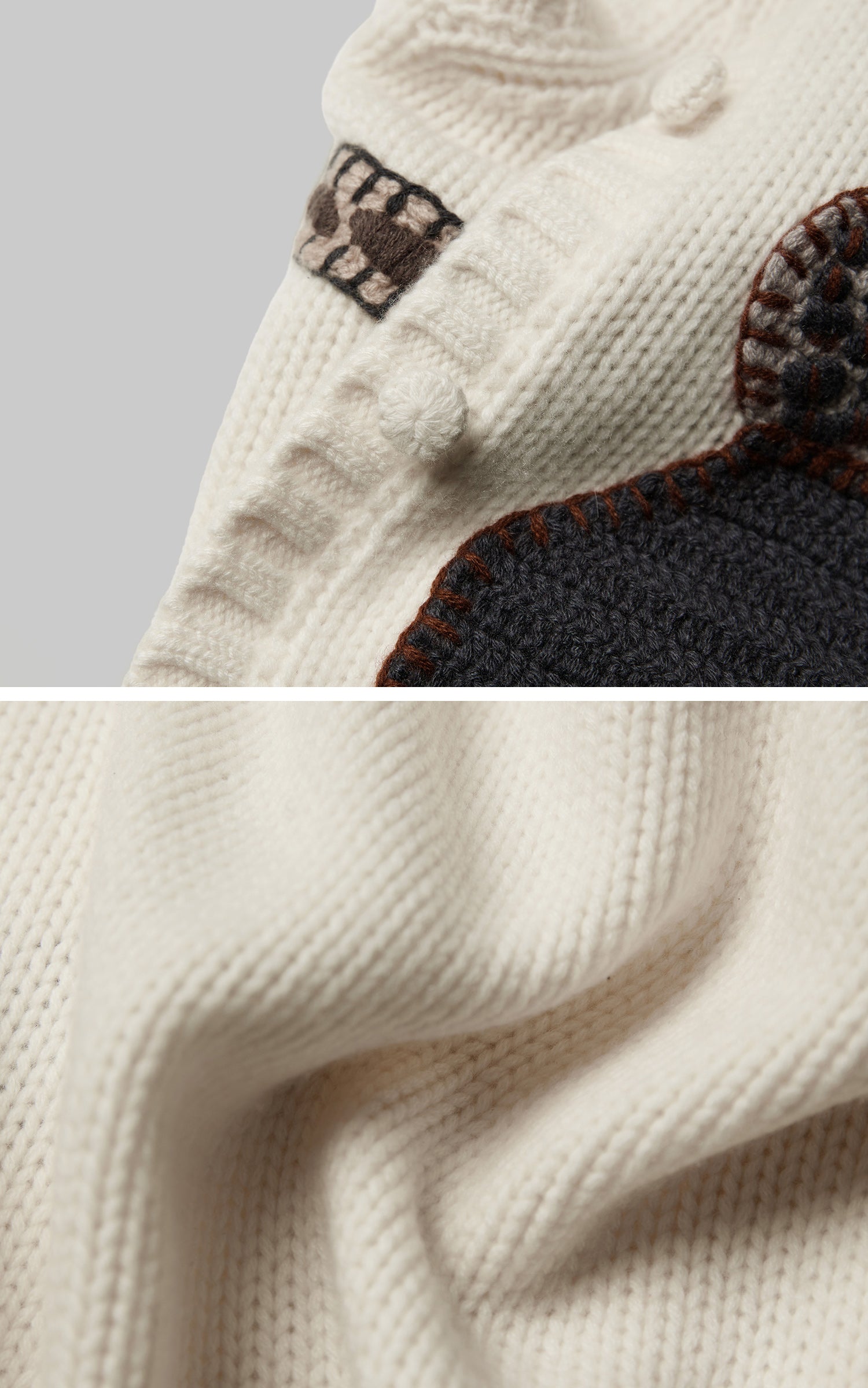 INDULGE Hand-Crocheted Pattern Knit Vest