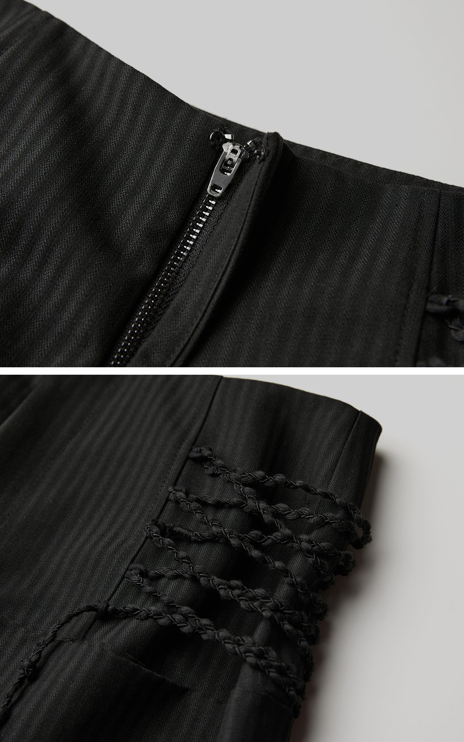 INDULGE Wide Leg Trousers with Braided Detail