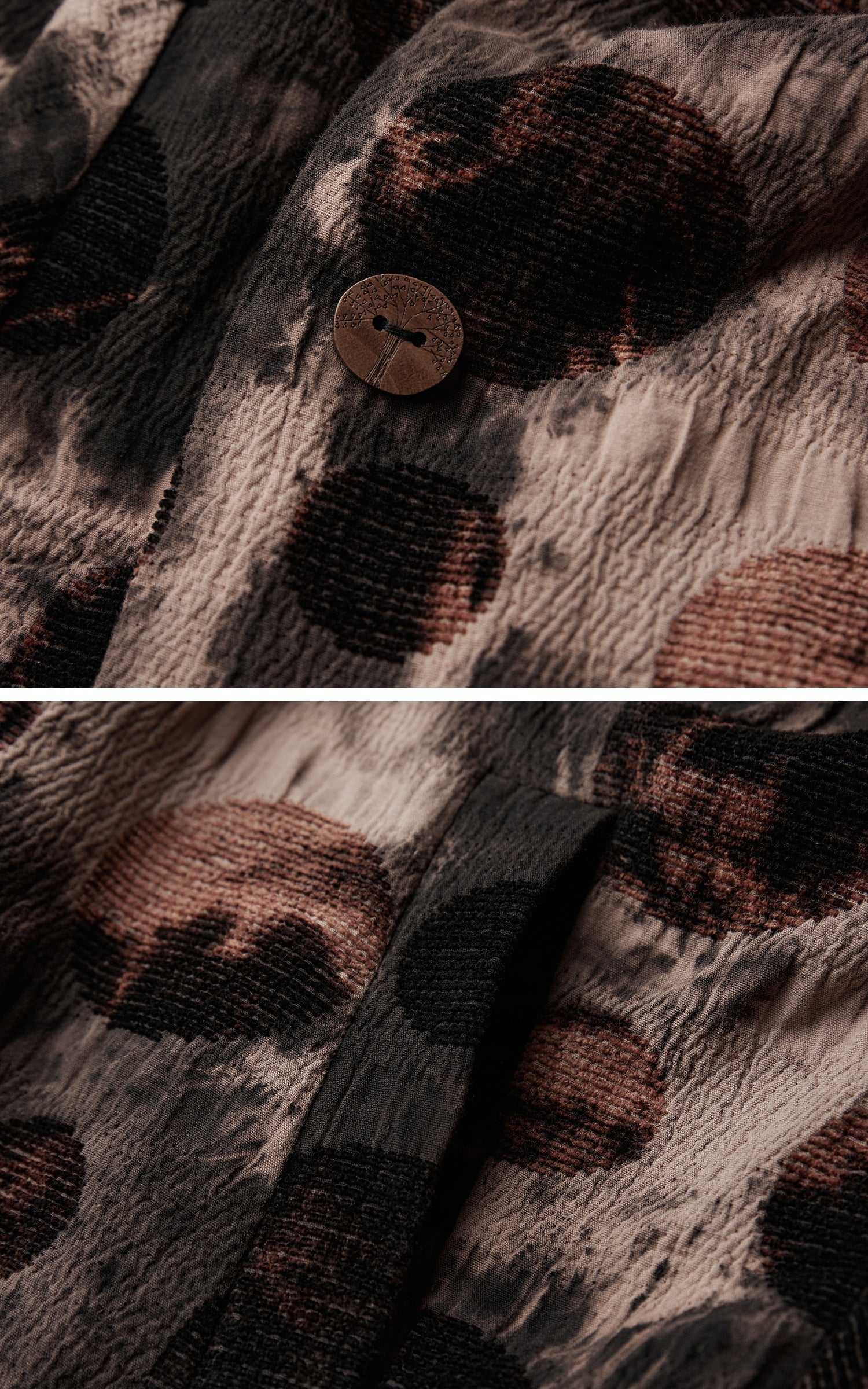 INDULGE Oversized Patterned Jacquard Coat
