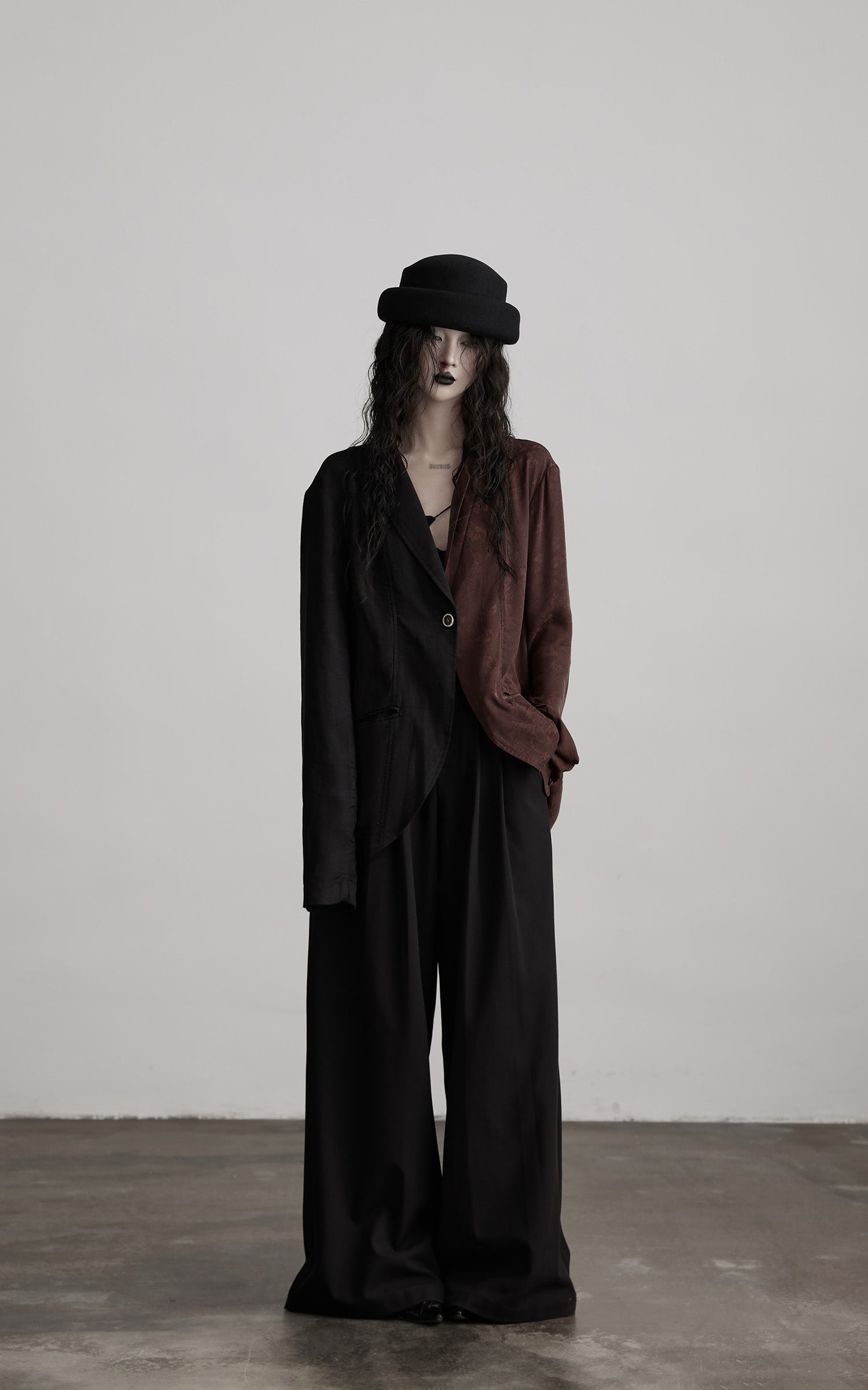 INDULGE Wide Leg Pleated Trousers with Structured Waistband