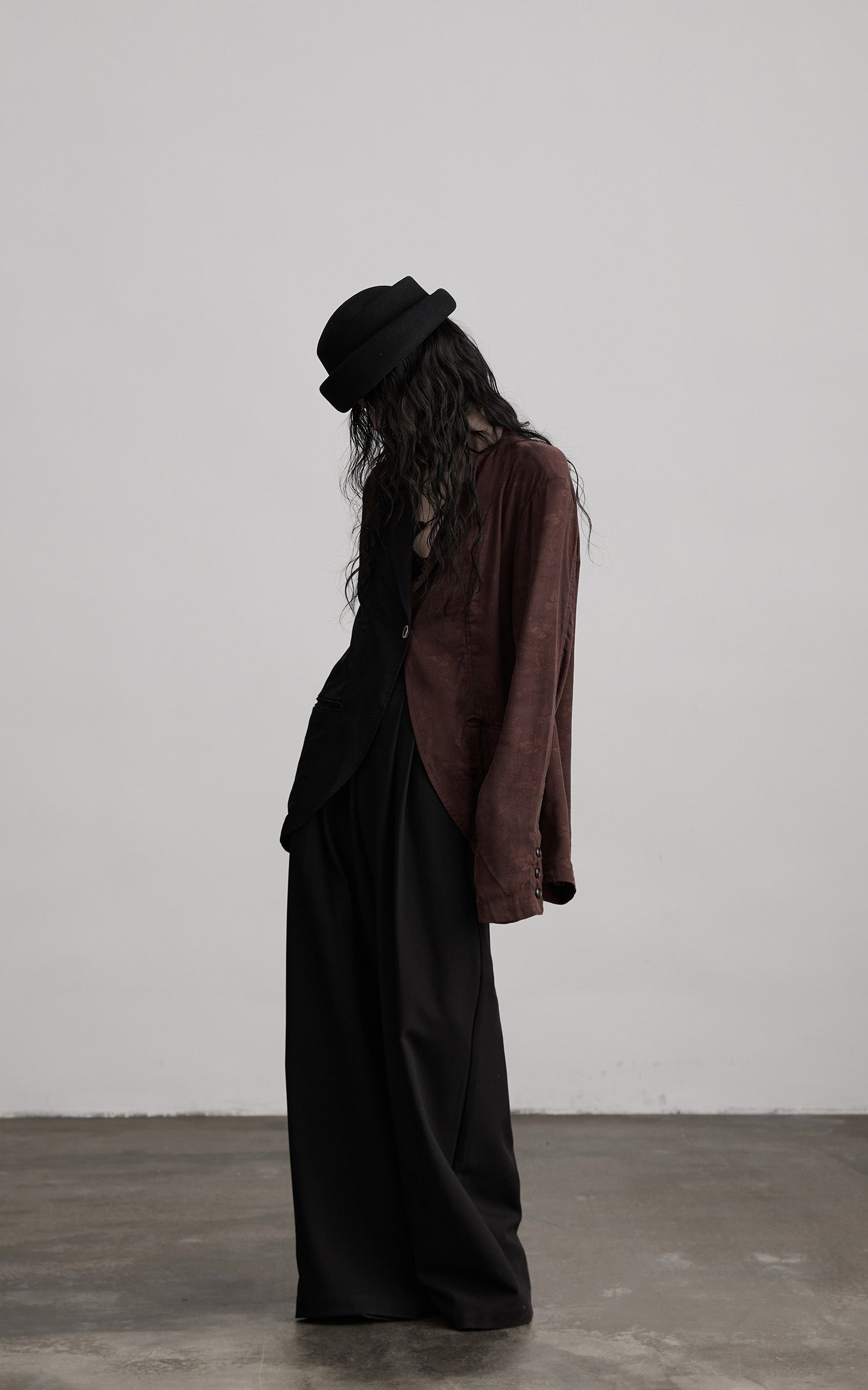 INDULGE Wide Leg Pleated Trousers with Structured Waistband