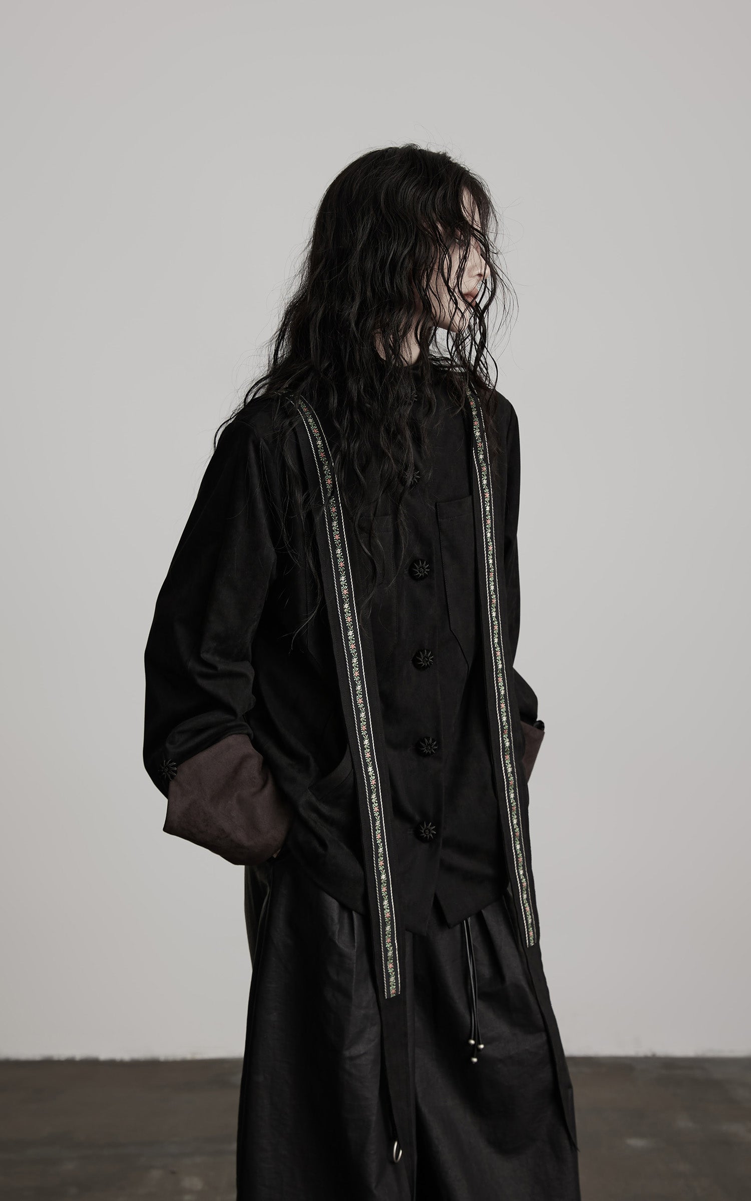 INDULGE Embroidered Strap Detail Jacket