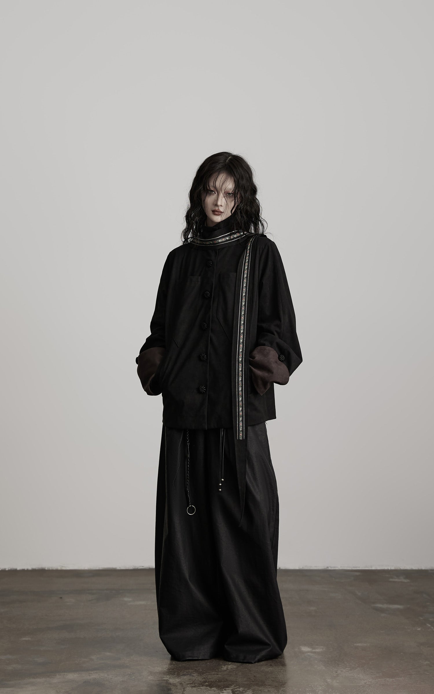 INDULGE Embroidered Strap Detail Jacket