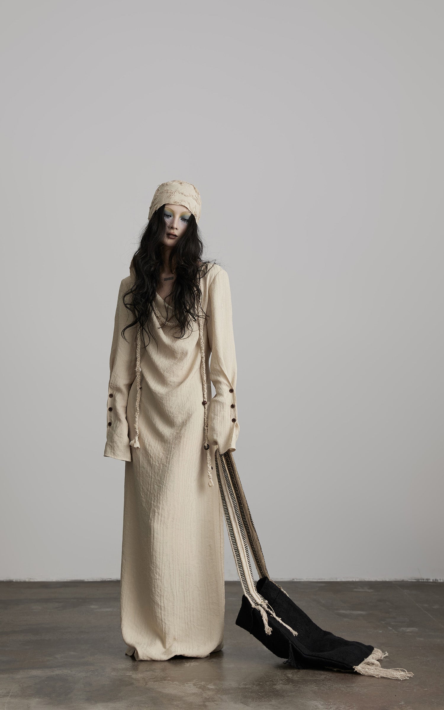 INDULGE Textured Draped Maxi Dress