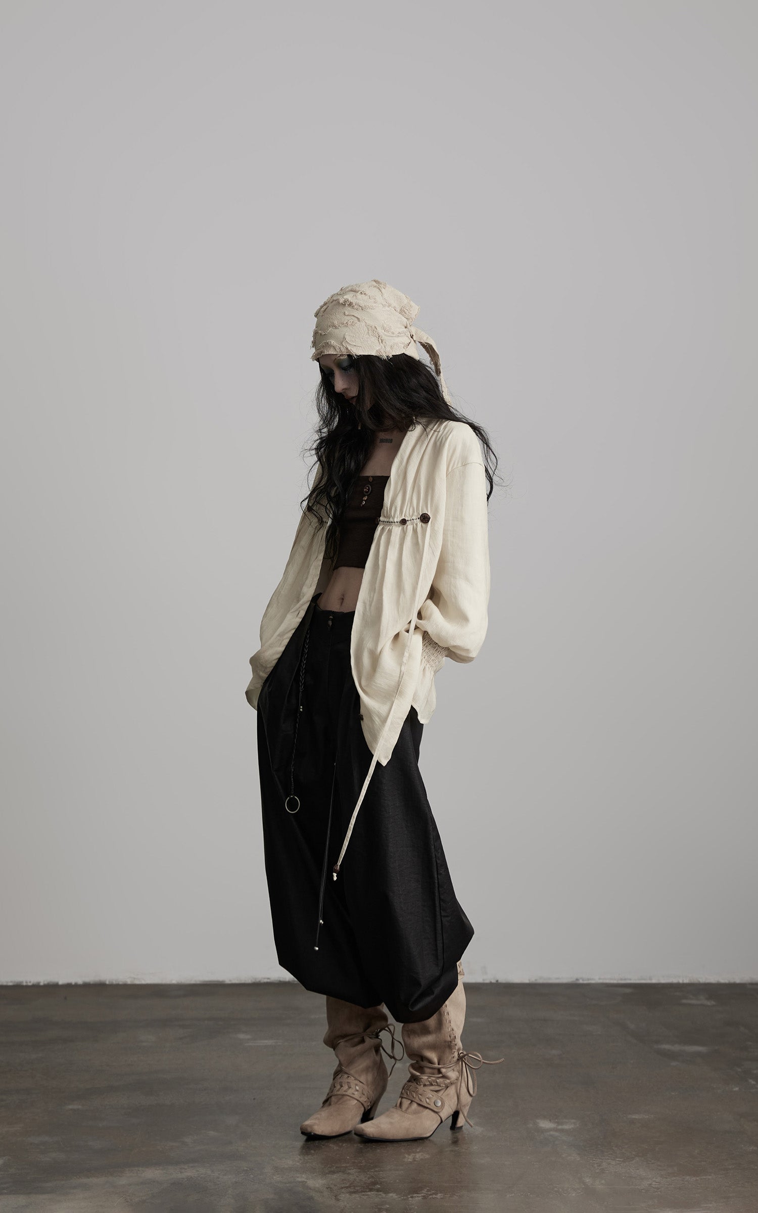 INDULGE Relaxed Pleated Shirt Jacket