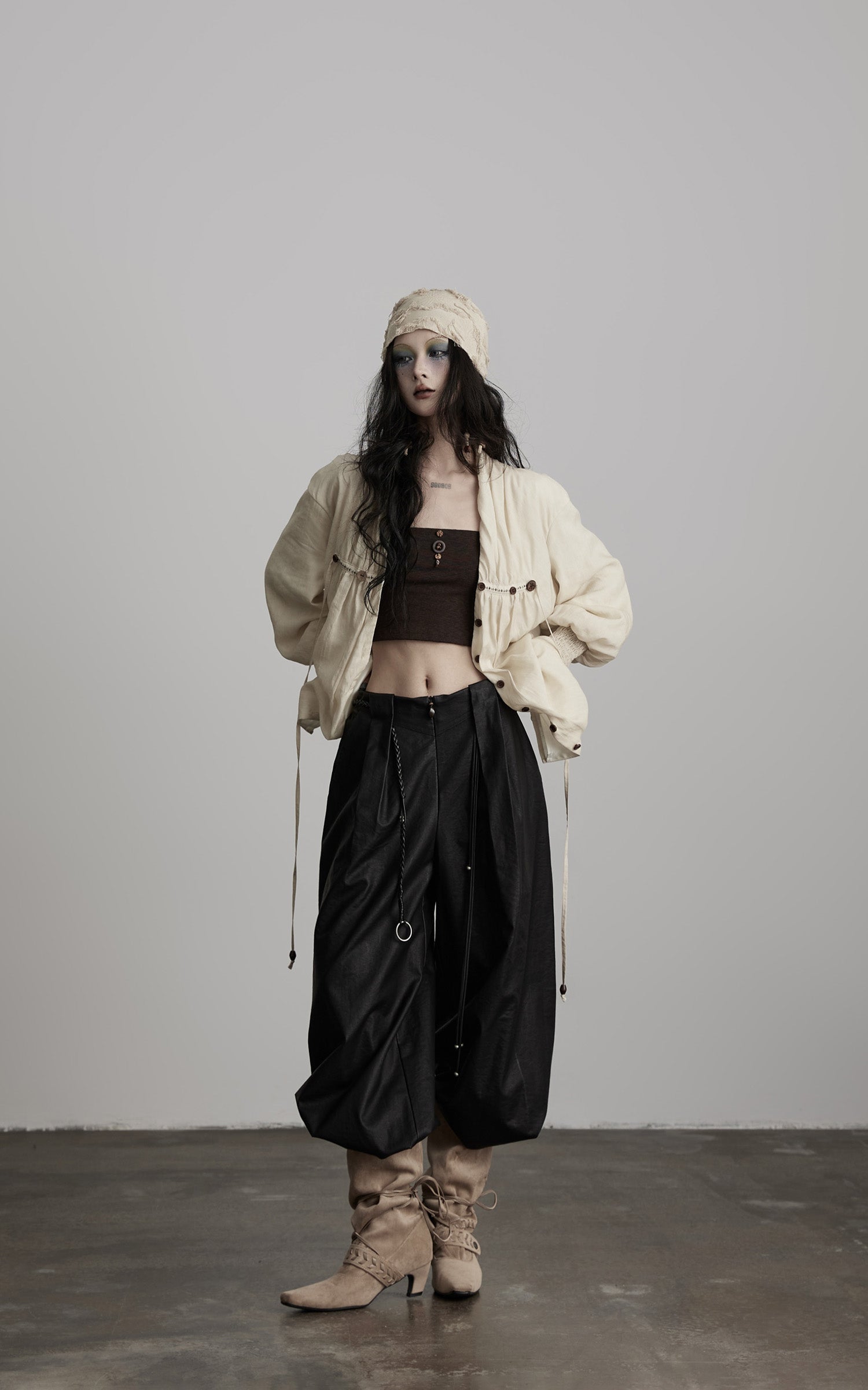 INDULGE Relaxed Pleated Shirt Jacket