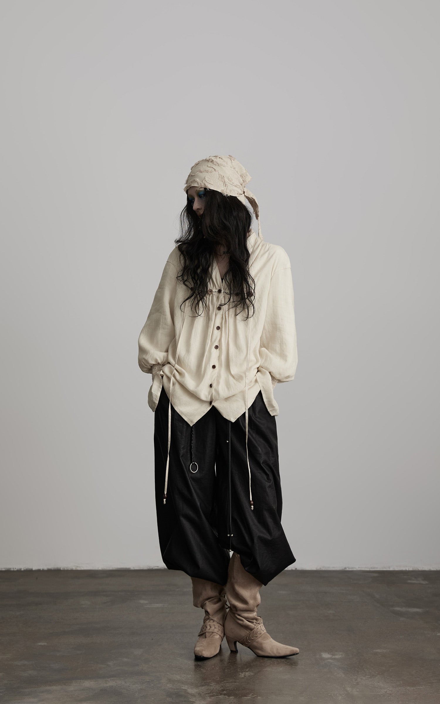 INDULGE Relaxed Pleated Shirt Jacket