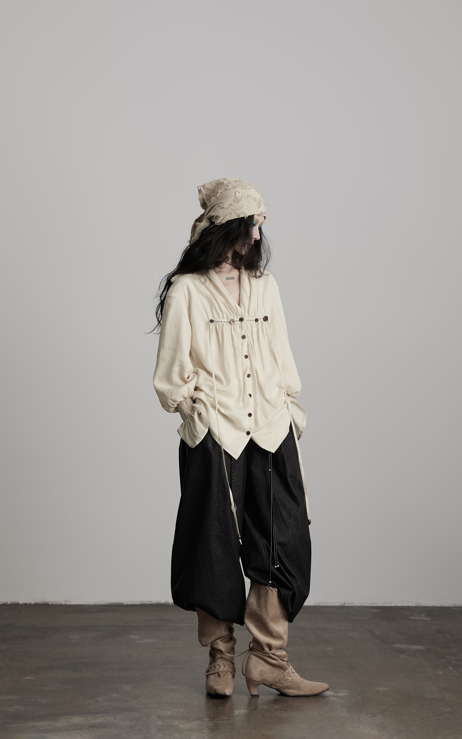 INDULGE Relaxed Pleated Shirt Jacket