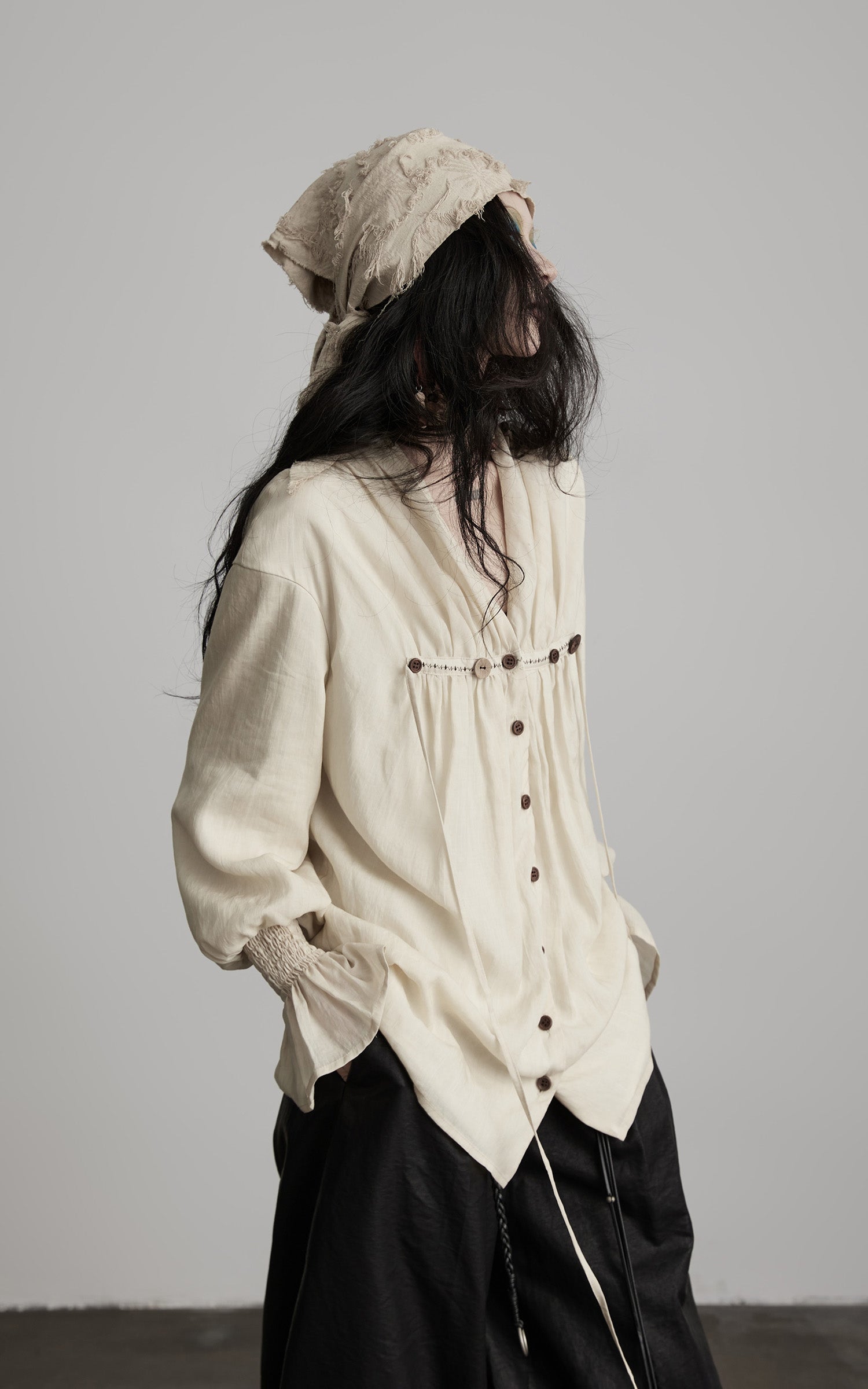INDULGE Relaxed Pleated Shirt Jacket
