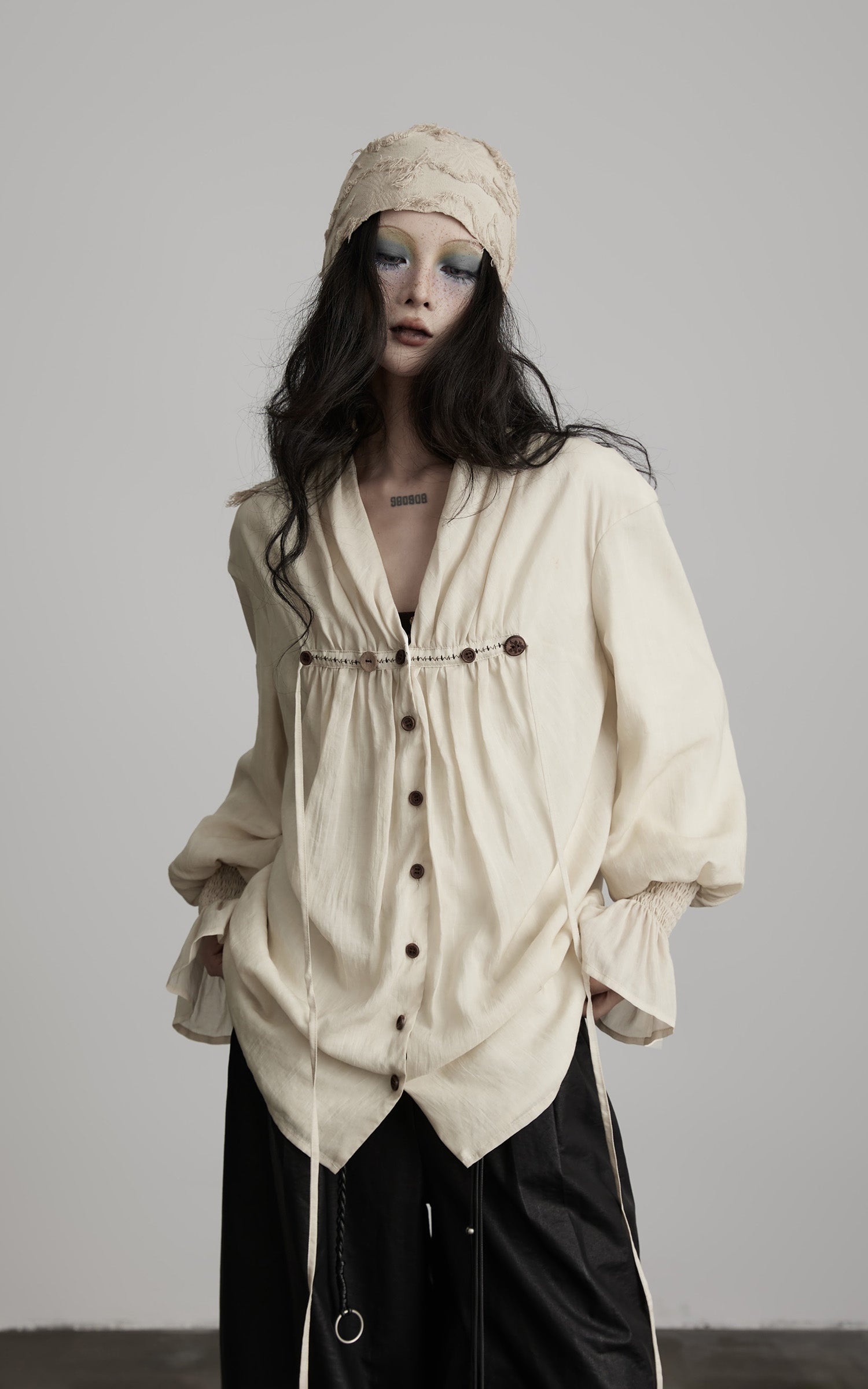 INDULGE Relaxed Pleated Shirt Jacket