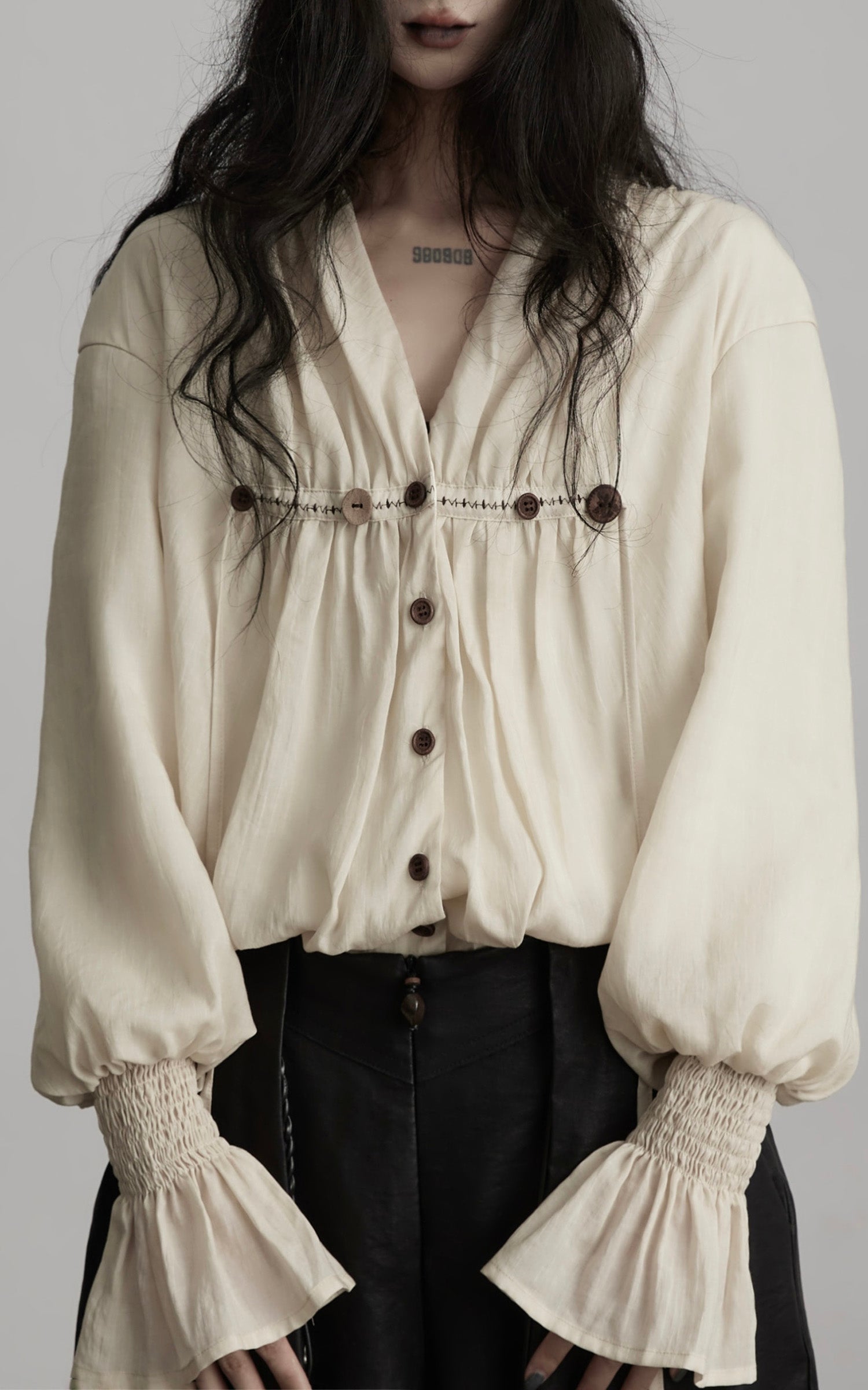 INDULGE Relaxed Pleated Shirt Jacket
