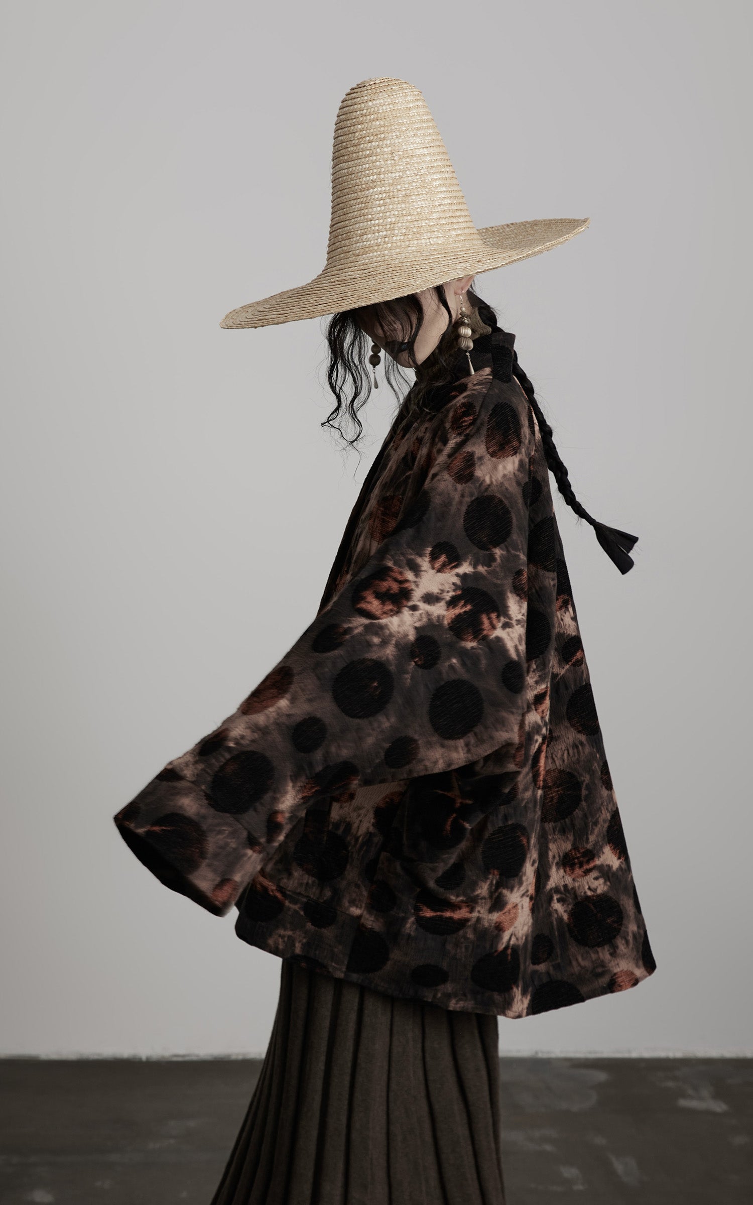 INDULGE Oversized Patterned Jacquard Coat