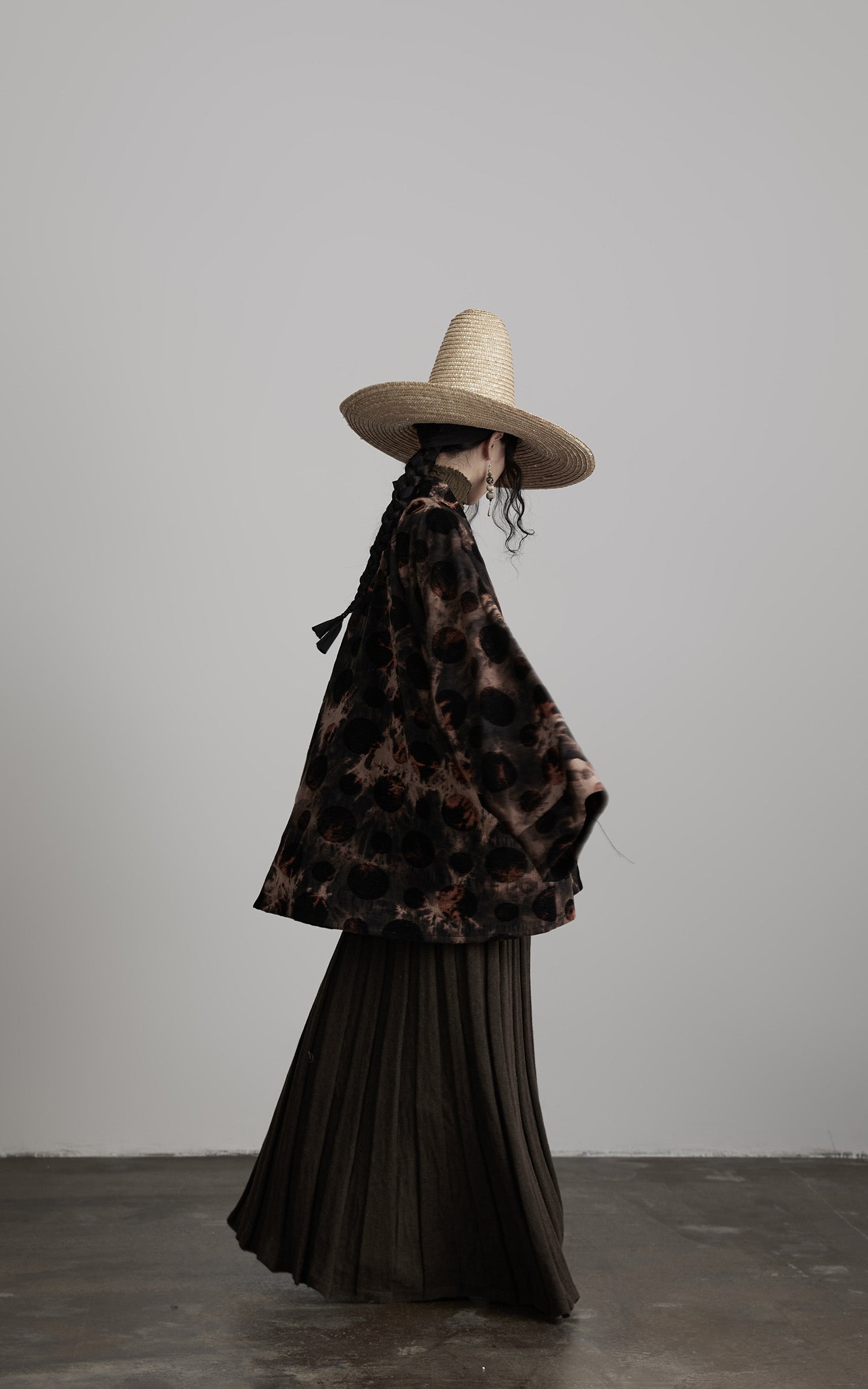 INDULGE Oversized Patterned Jacquard Coat