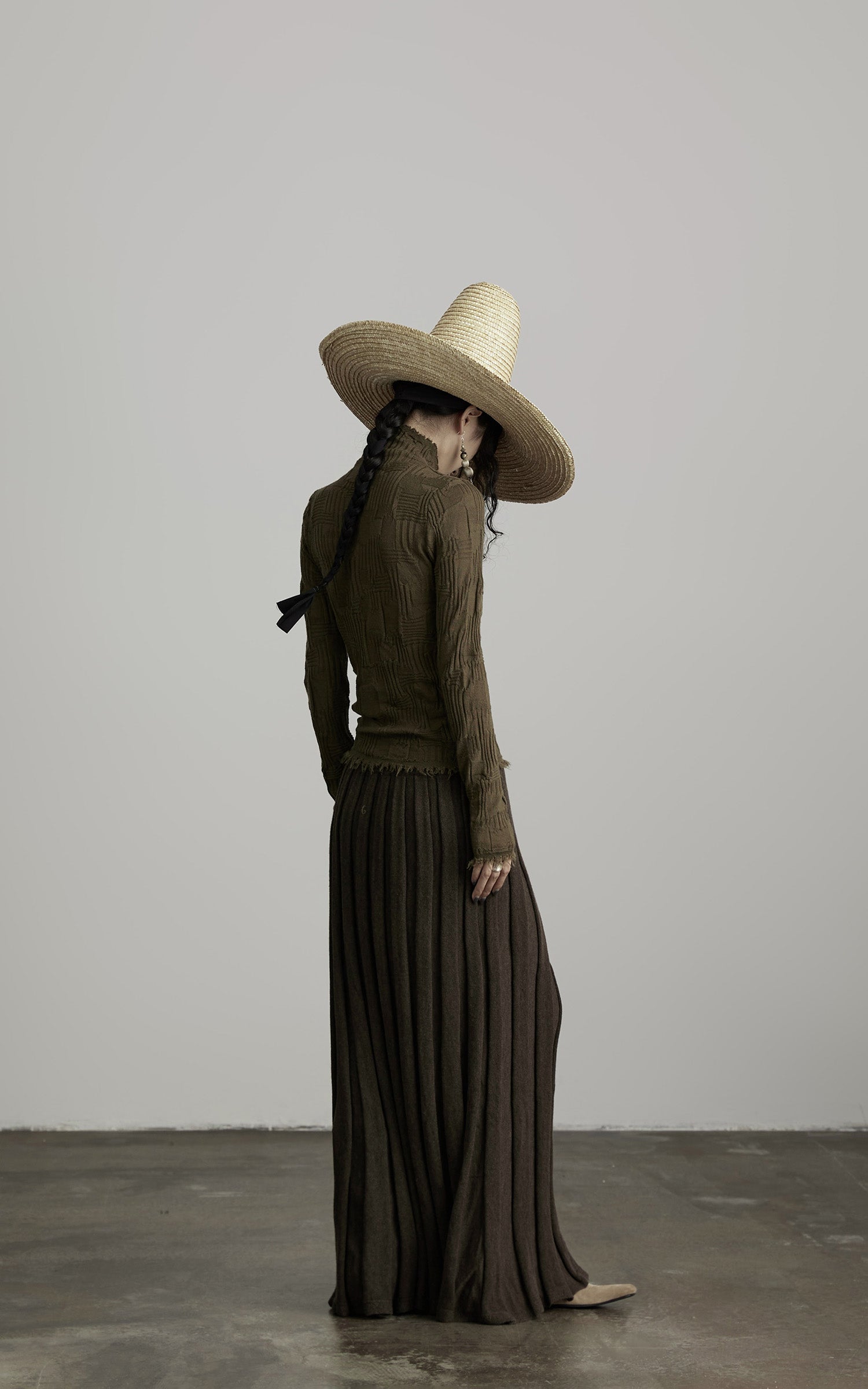 INDULGE Textured Distressed Knit Top