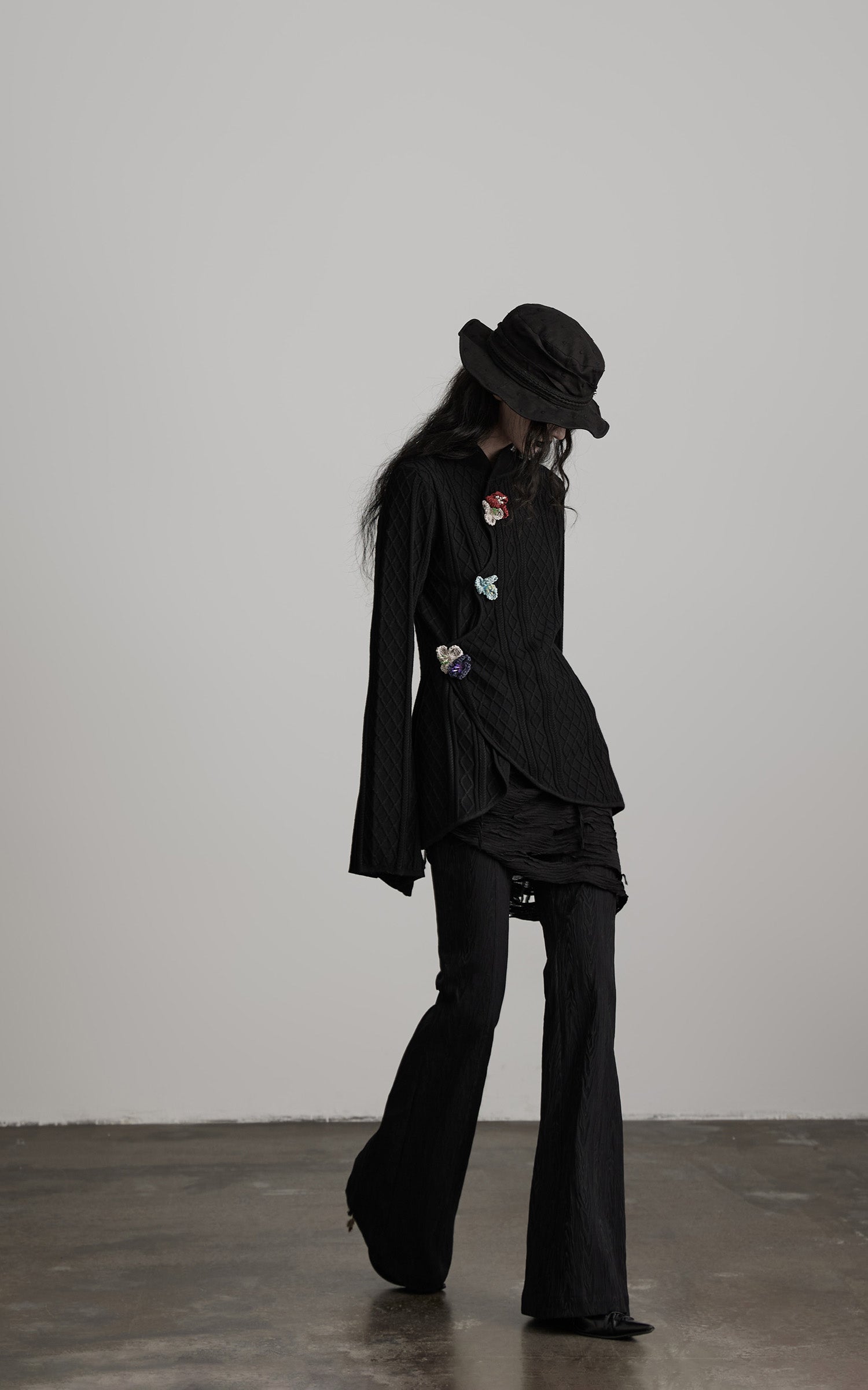 INDULGE Deconstructed Layered Wide-Leg Pants