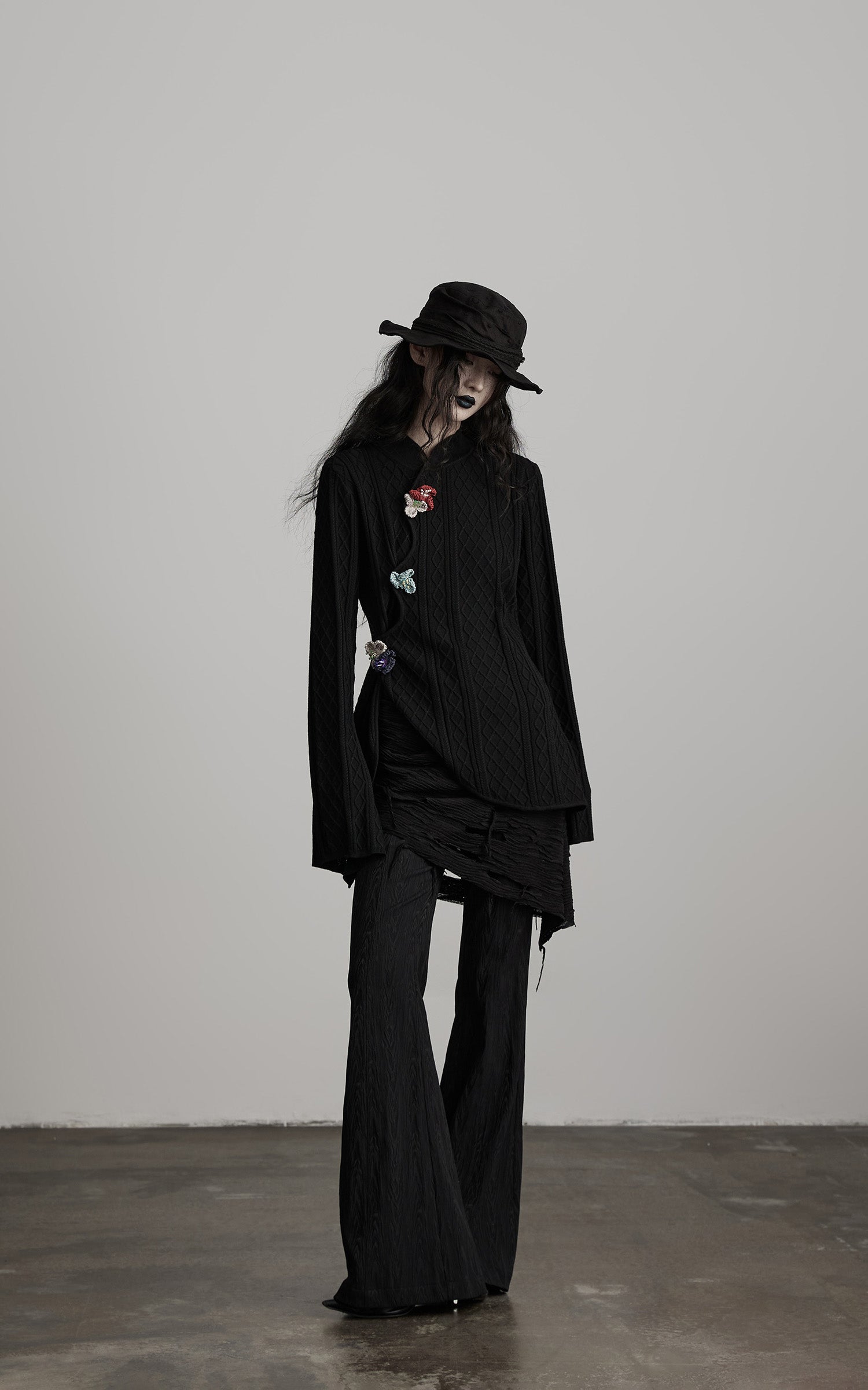 INDULGE Deconstructed Layered Wide-Leg Pants