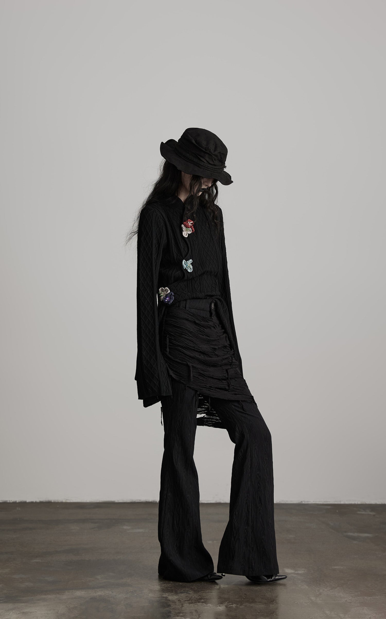 INDULGE Deconstructed Layered Wide-Leg Pants