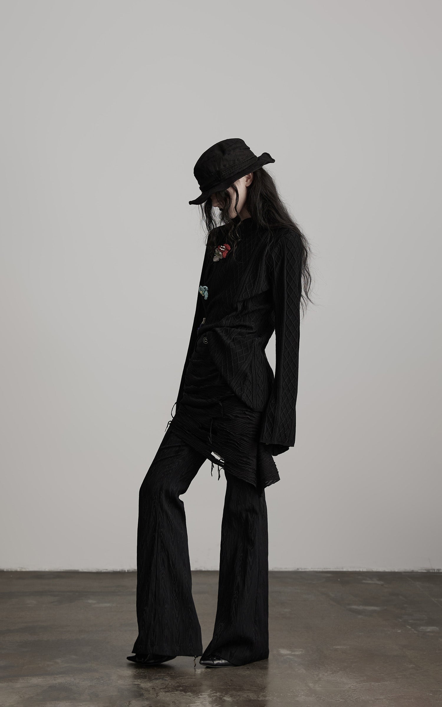 INDULGE Deconstructed Layered Wide-Leg Pants