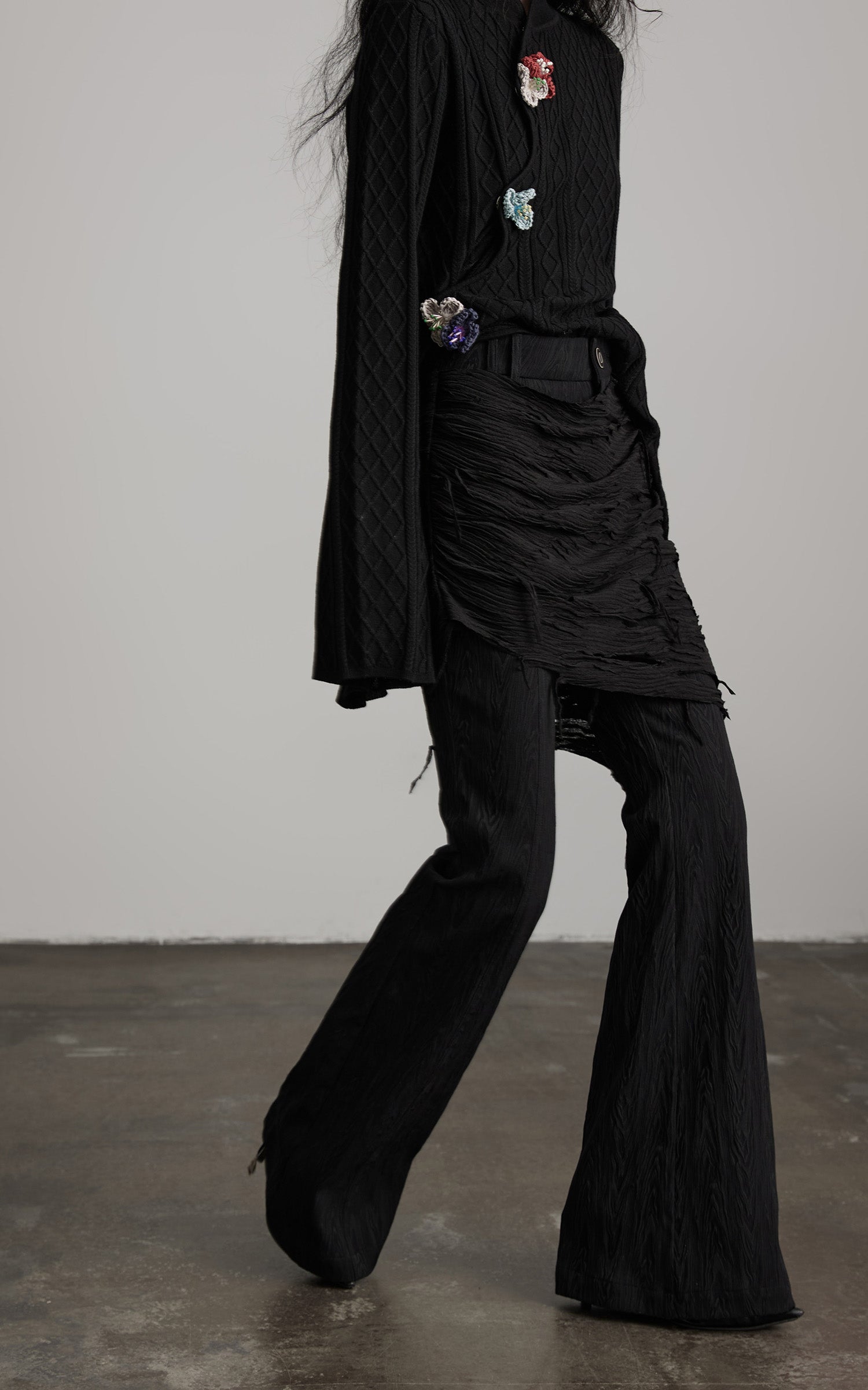 INDULGE Deconstructed Layered Wide-Leg Pants