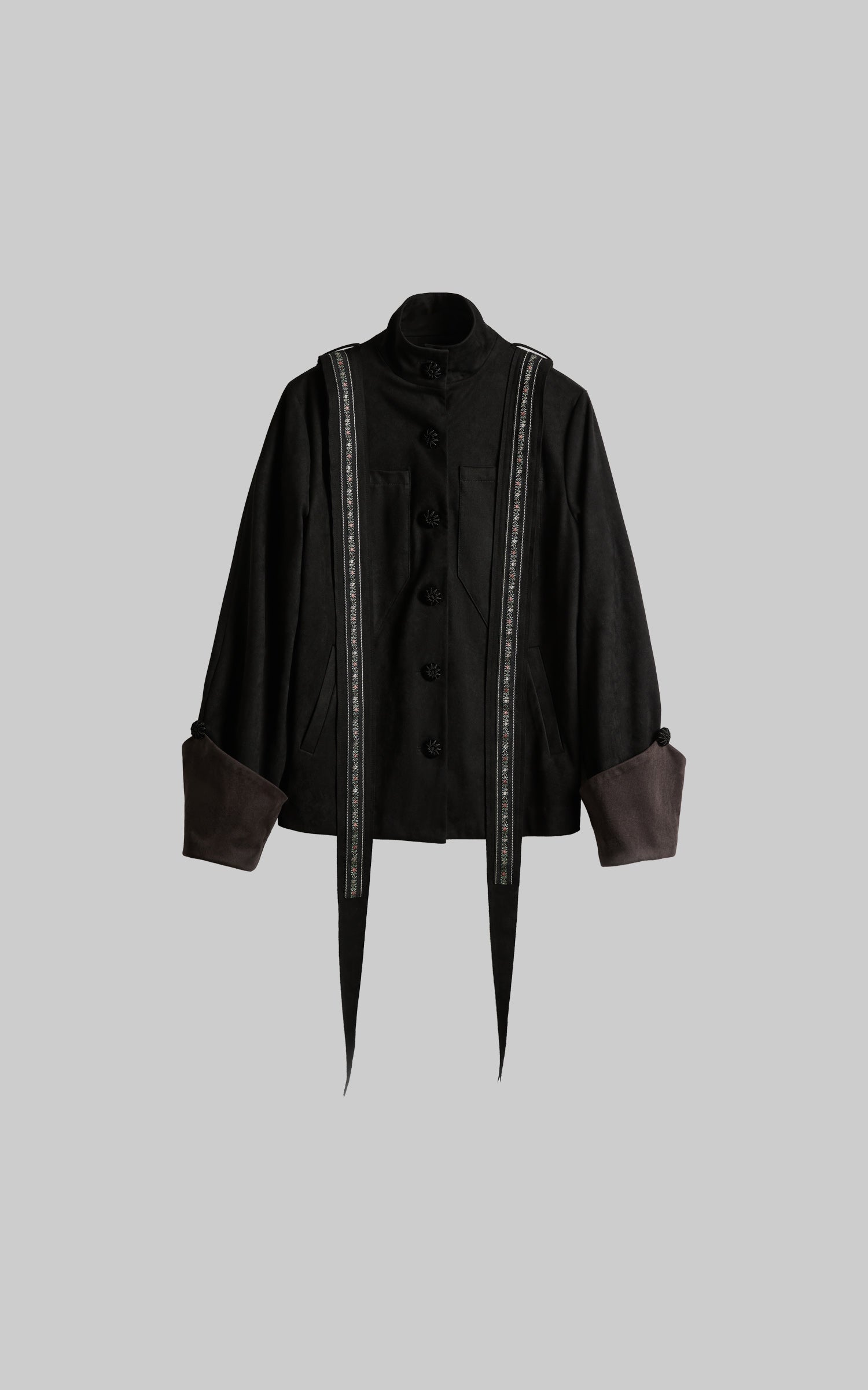 INDULGE Embroidered Strap Detail Jacket