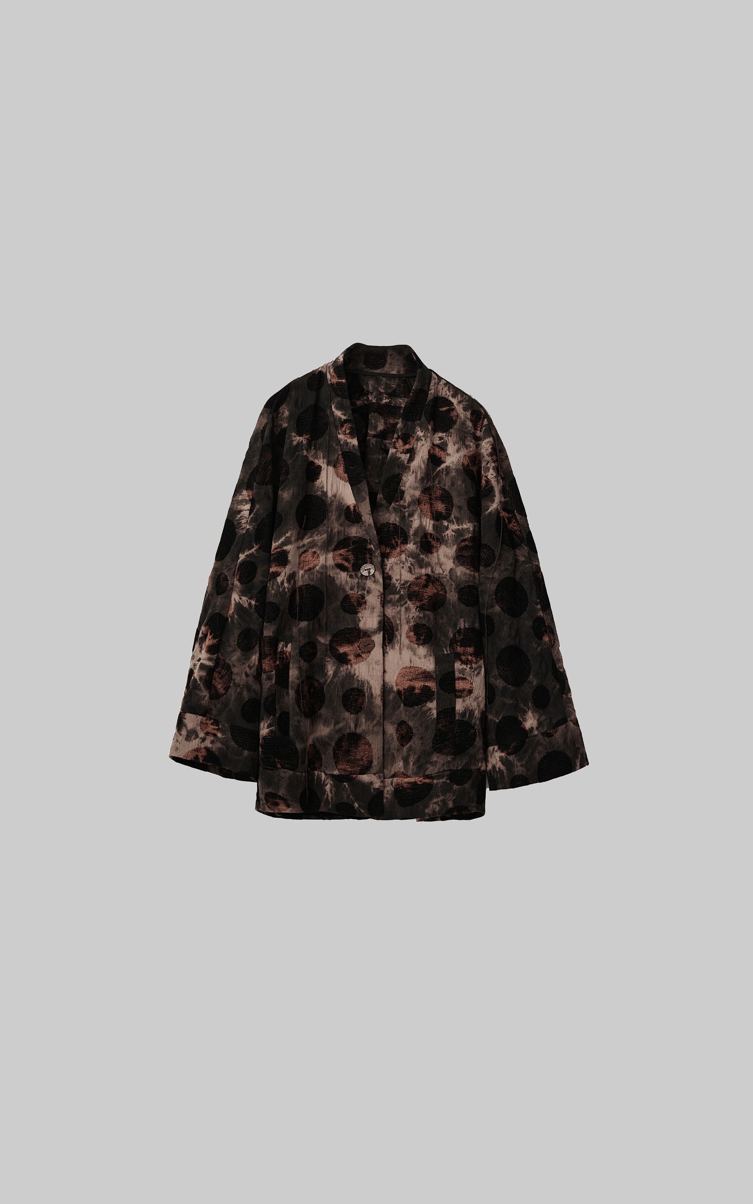 INDULGE Oversized Patterned Jacquard Coat