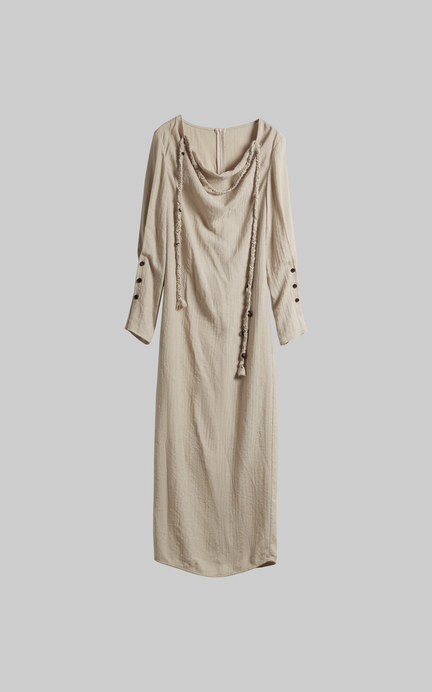 INDULGE Textured Draped Maxi Dress