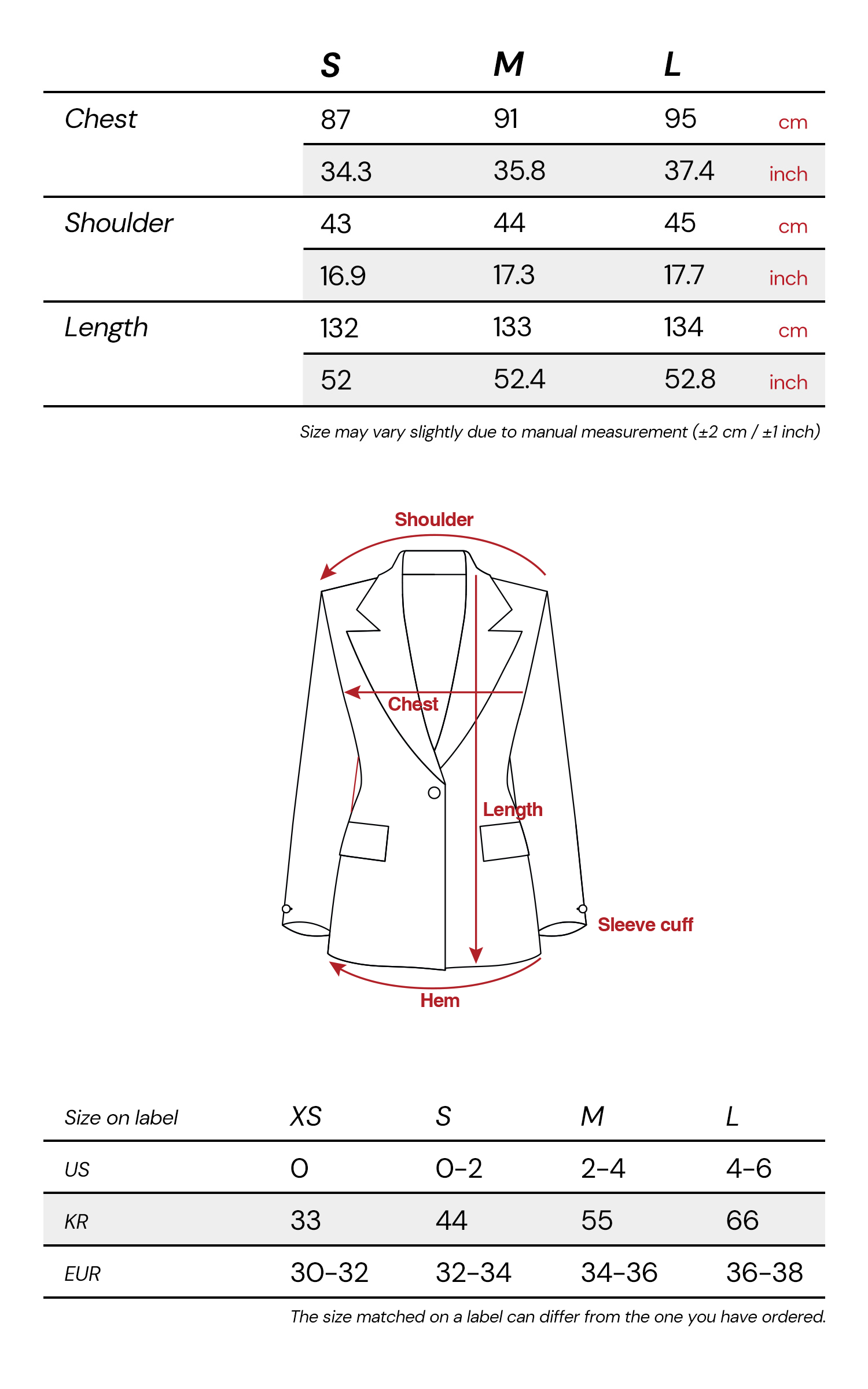 INDULGE Double Breasted Long Coat with Pinstripe and Contrast Lining