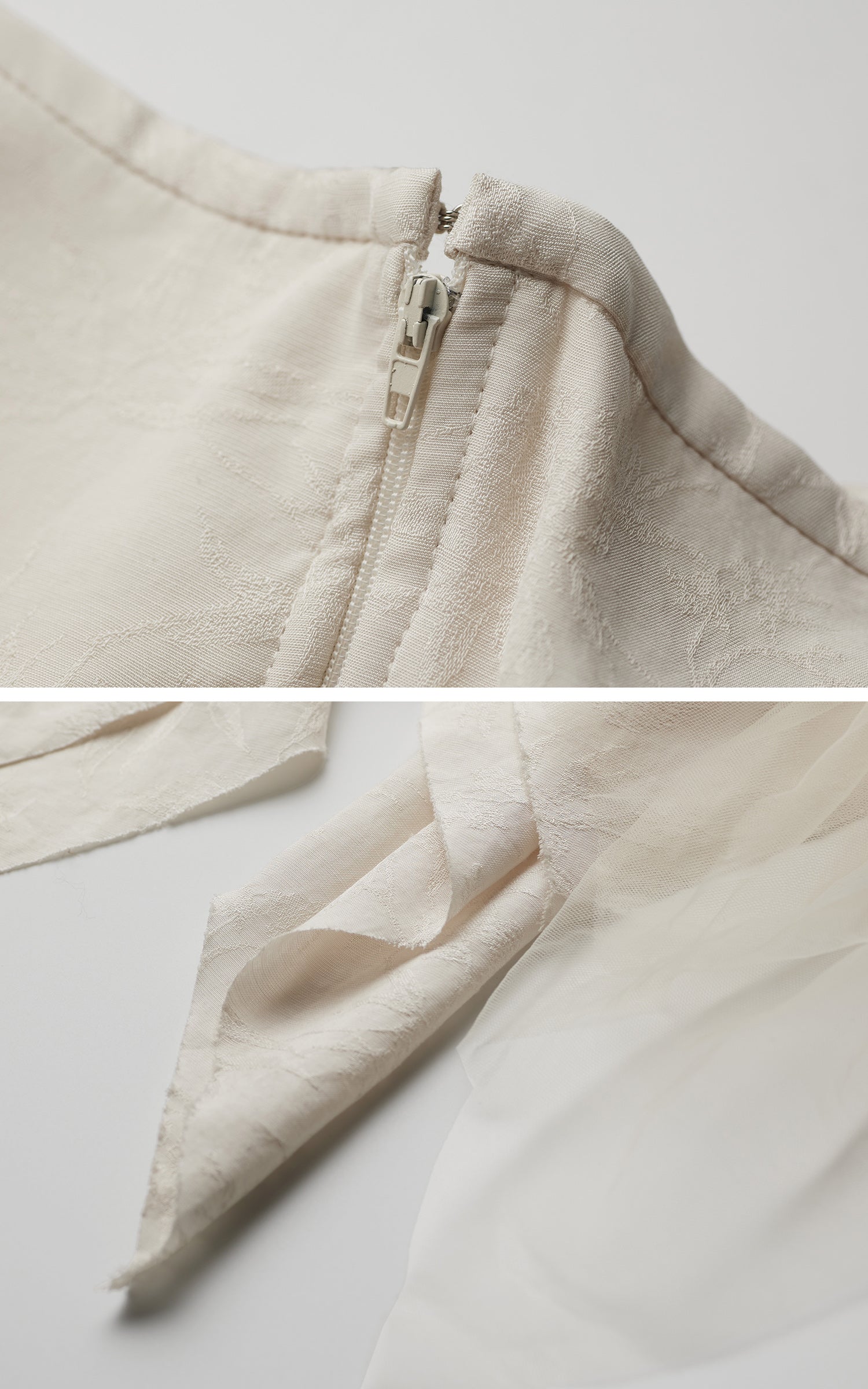 INDULGE Deconstructed Draped Jacquard Midi Skirt with Tulle Layering