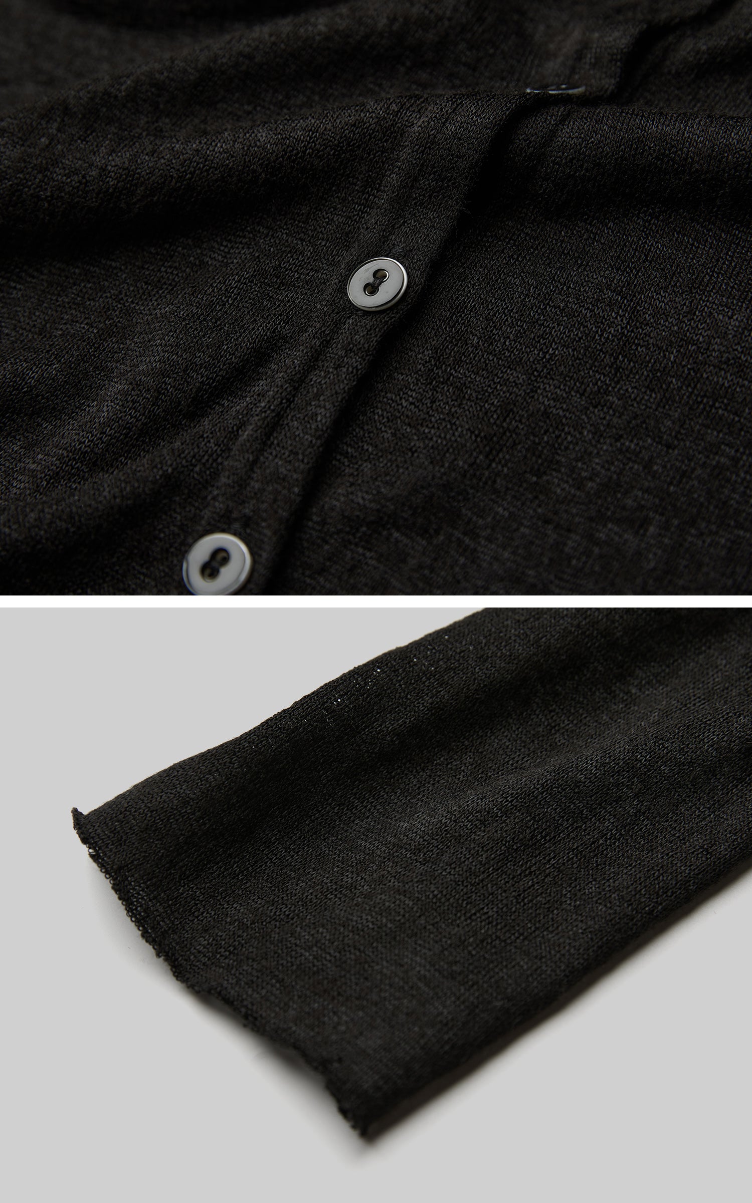 INDULGE Asymmetric Drape Long Sleeve Top with Deconstructed Button Design