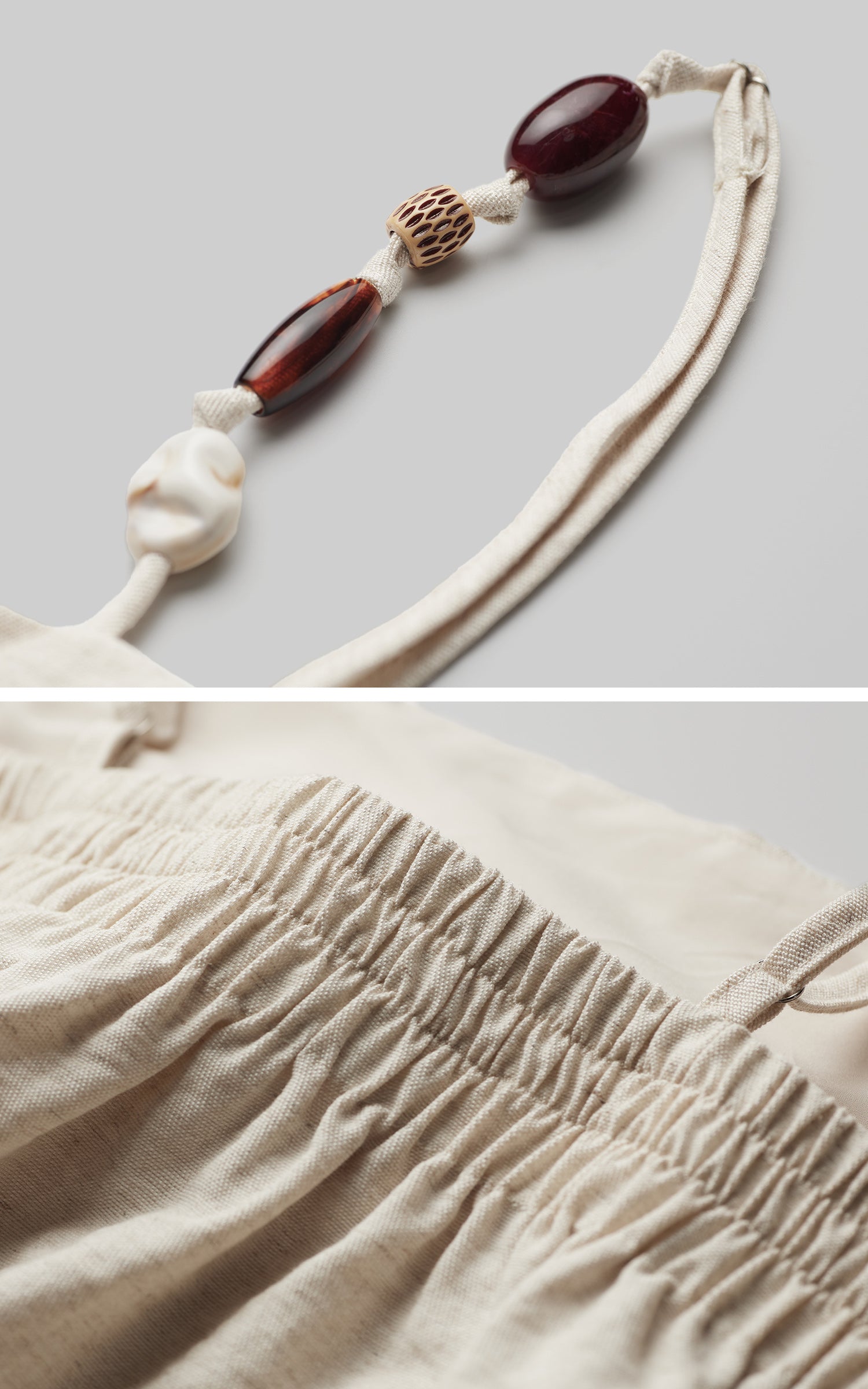 INDULGE Embroidered Snake and Flower Layered Linen Dress