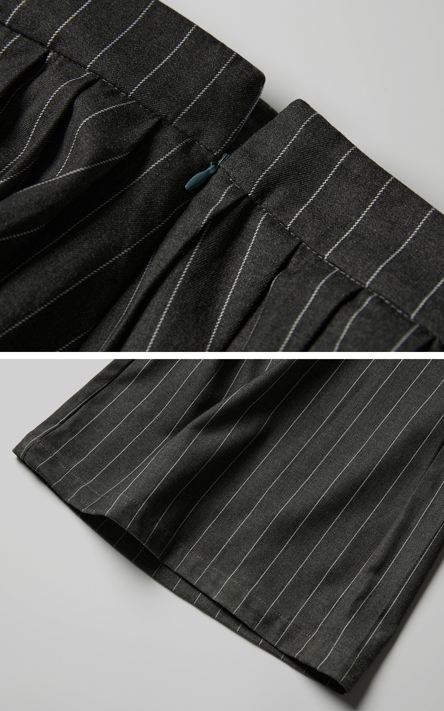 INDULGE Pinstripe Deconstructed Layered Skirt-Pants