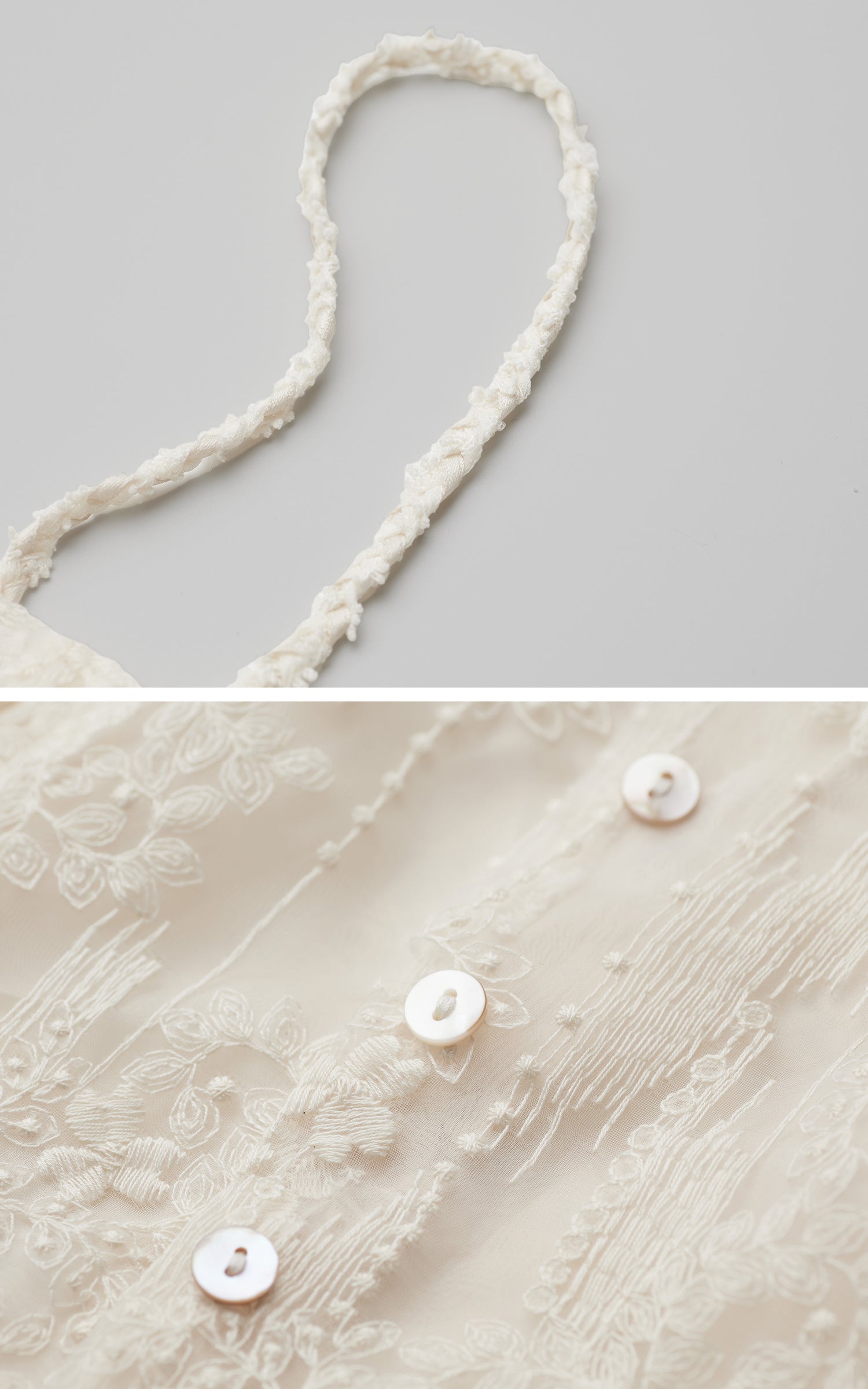 INDULGE Sheer Lace Camisole with Button and Strap Detail