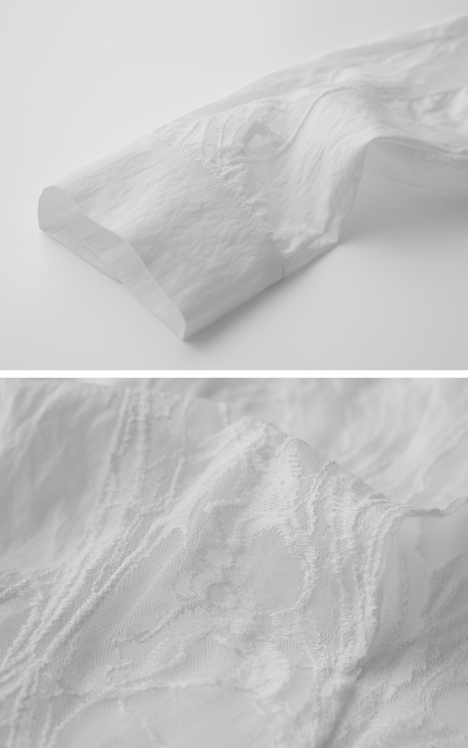 INDULGE Deconstructed Lace Paneled Shirt