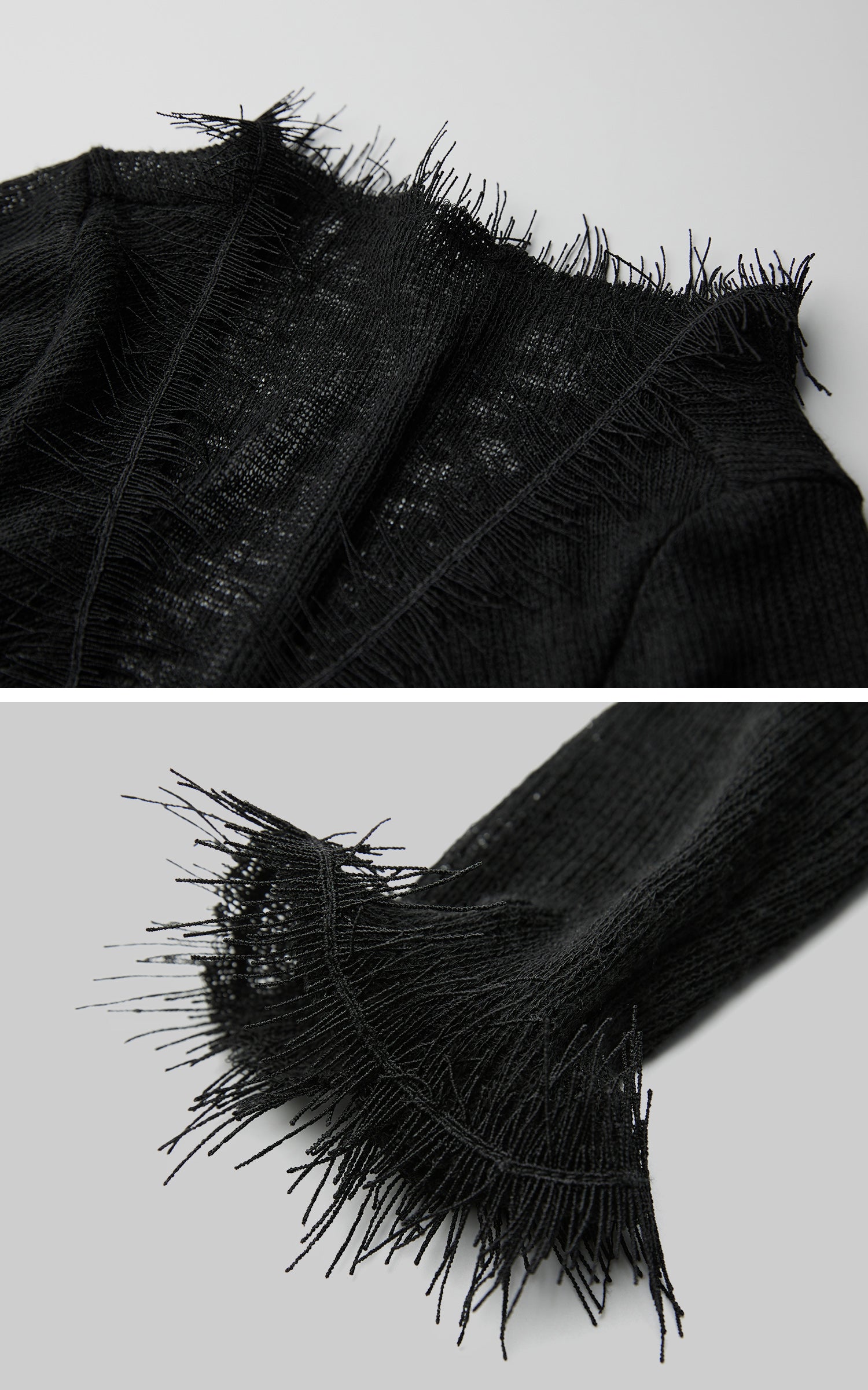 INDULGE Distressed Knit Long Sleeve Cardigan