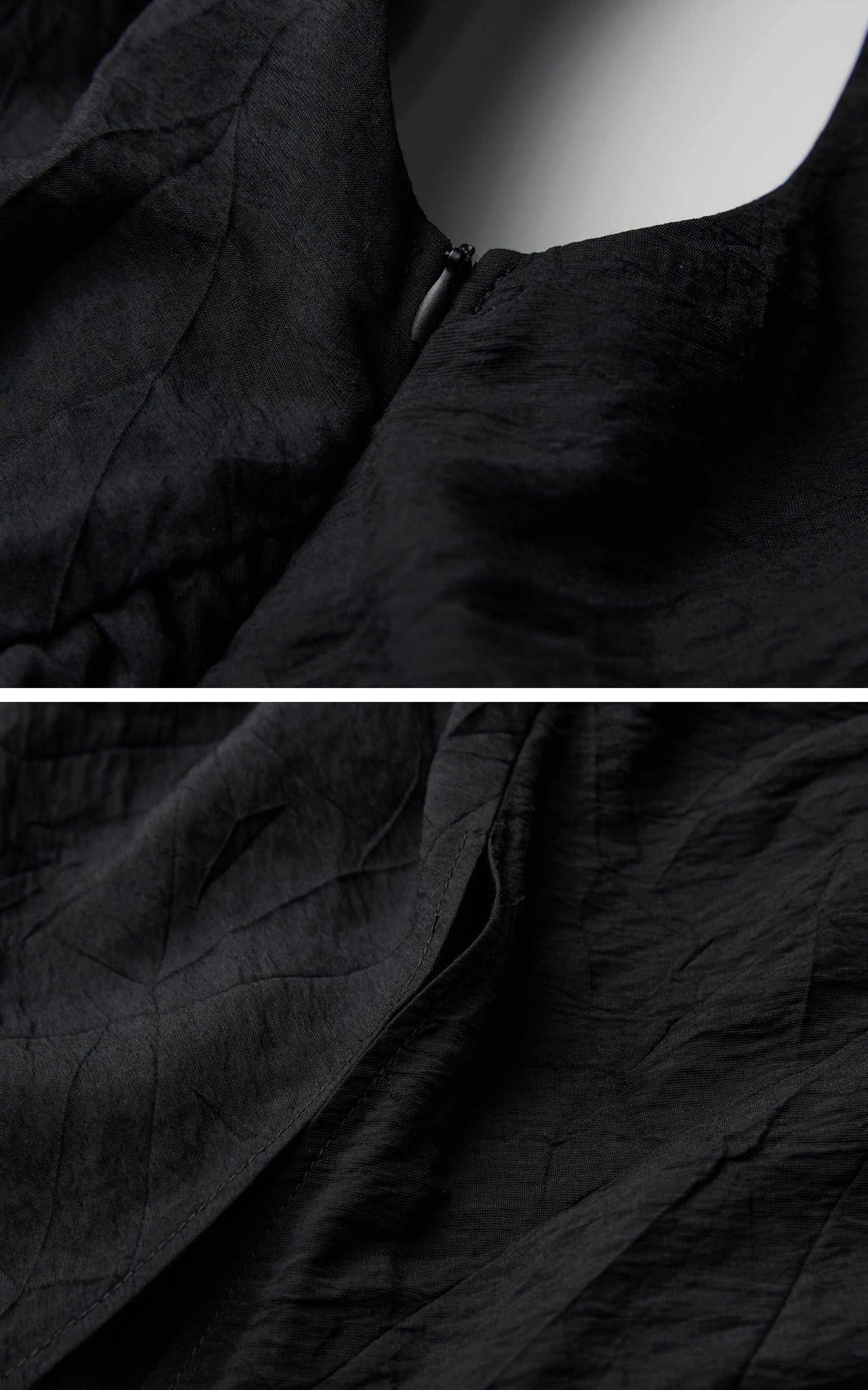 INDULGE Asymmetric Draped Maxi Dress with Textured Fabric and Wooden Bead Detail