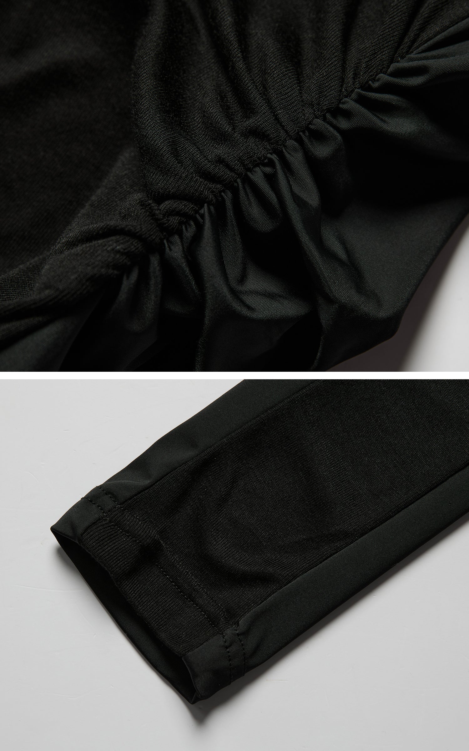 INDULGE Draped Ruched Button-Up Shirt