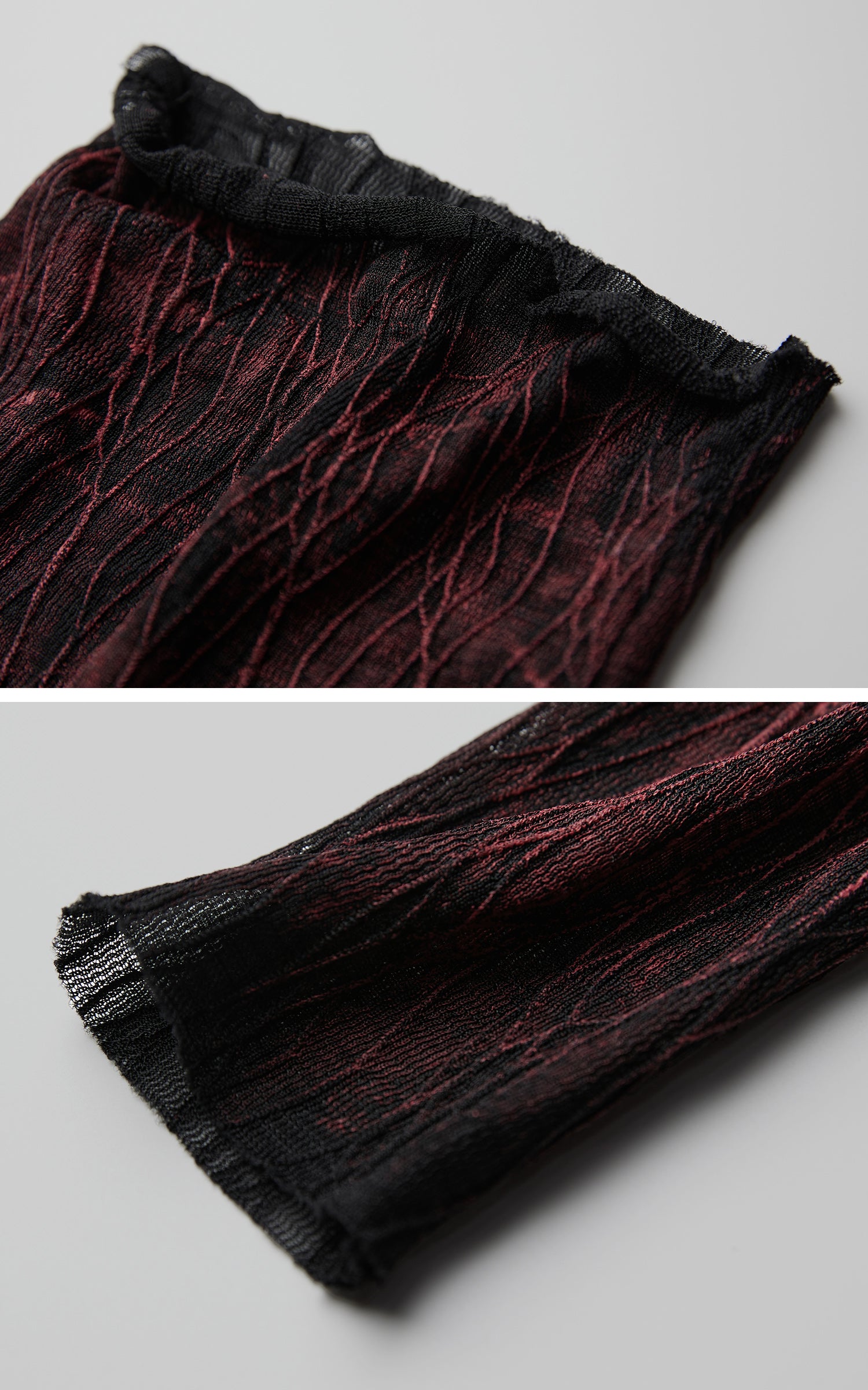 INDULGE Sheer Textured Long Sleeve T-Shirt