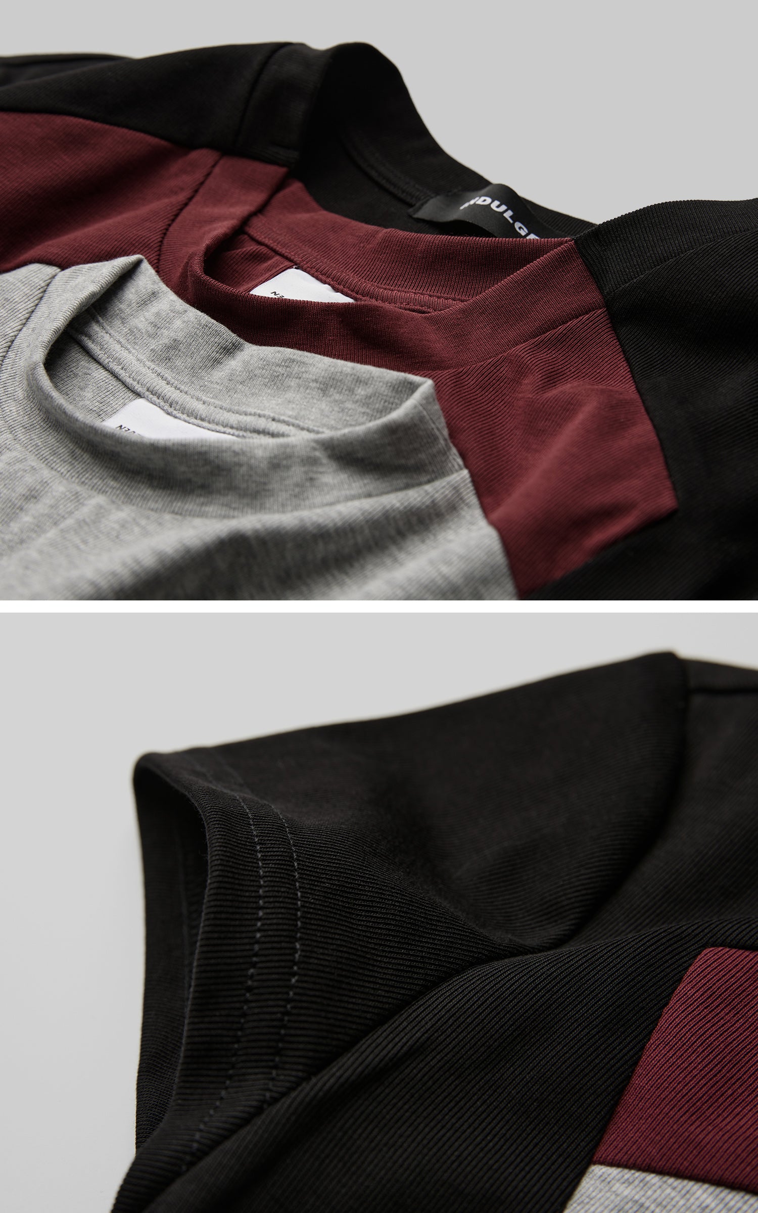 INDULGE Paneled Cutout T-Shirt with Layered Collar