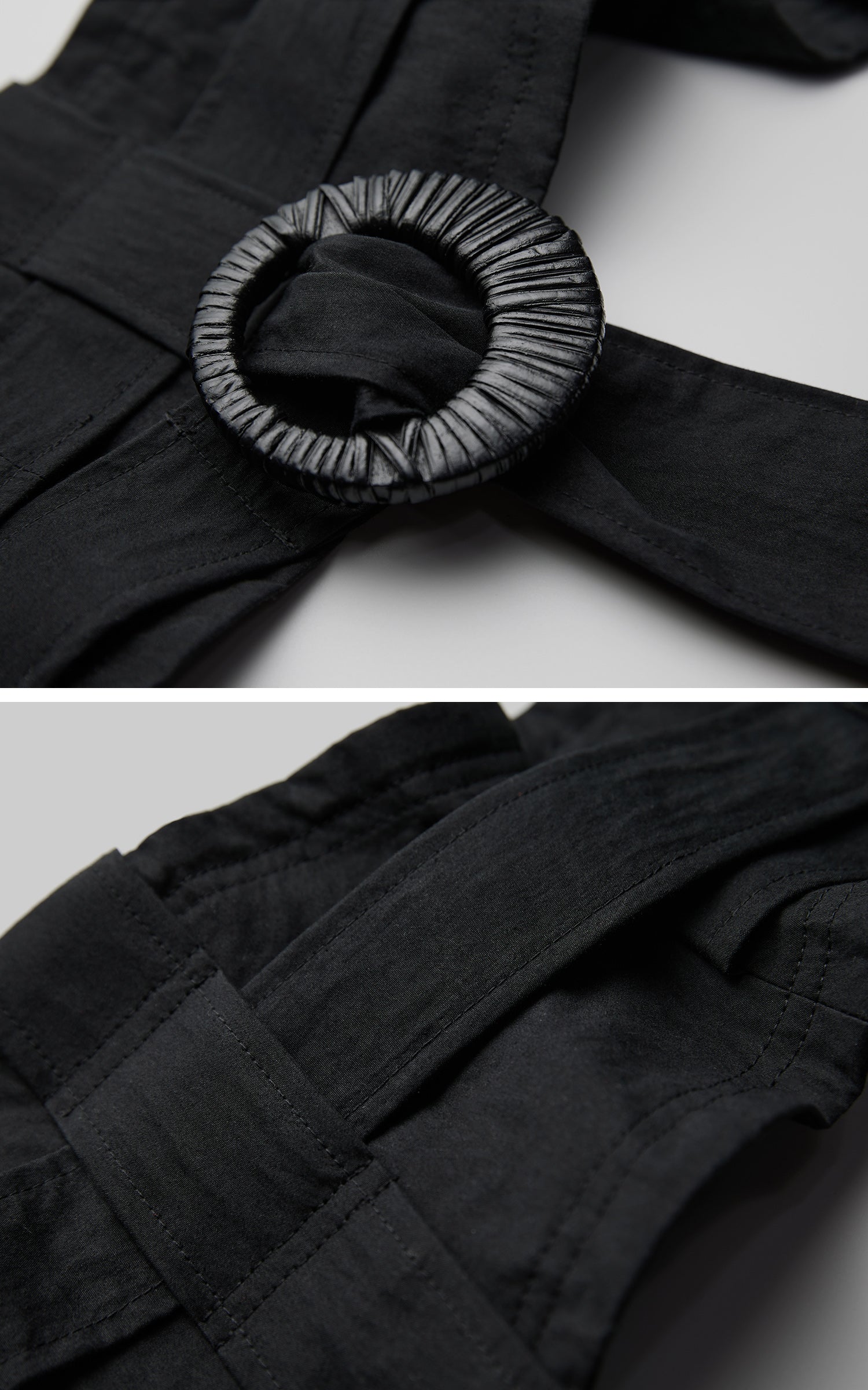 INDULGE Structured Strapless Bustier Belt with Oversized Ring Detail