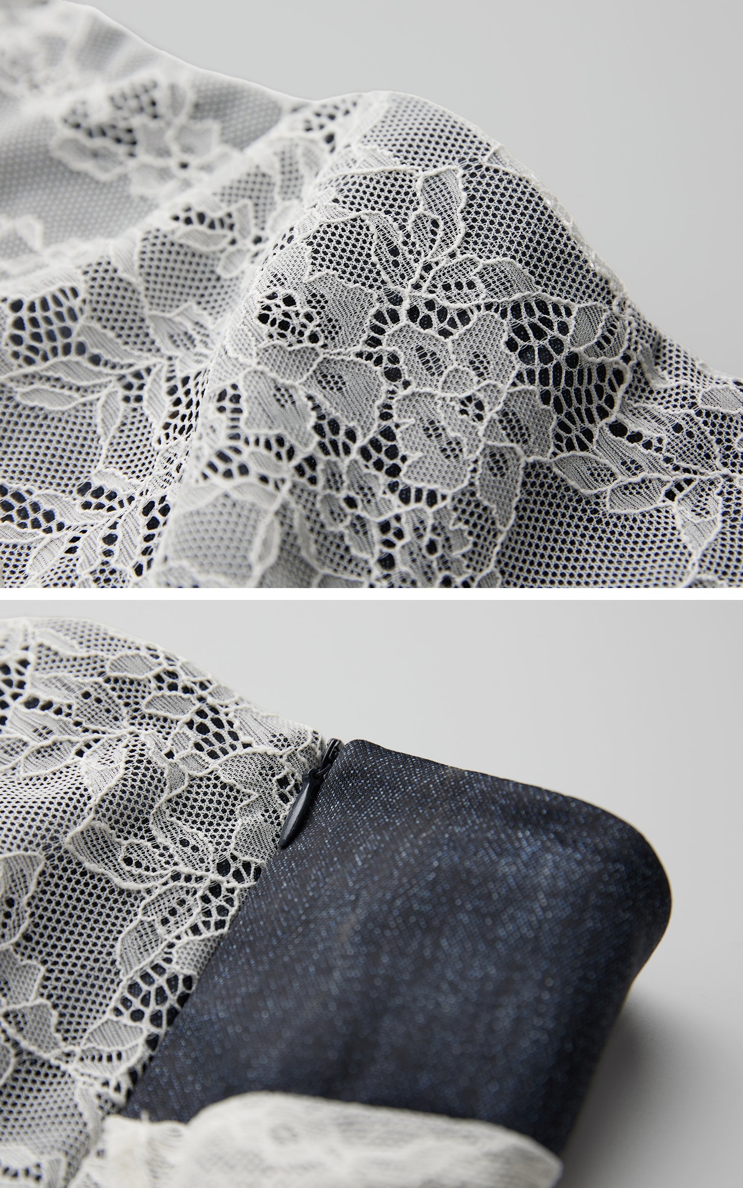 INDULGE Lace Overlay Denim Pants