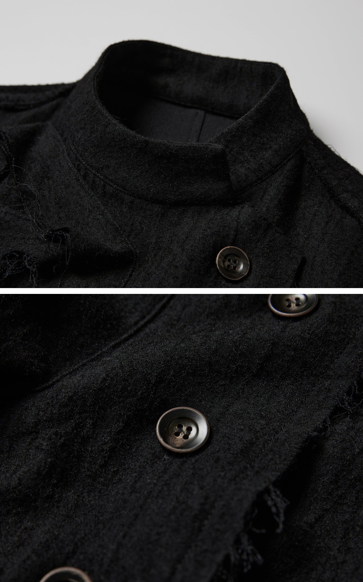 INDULGE Deconstructed Frayed Wool Top