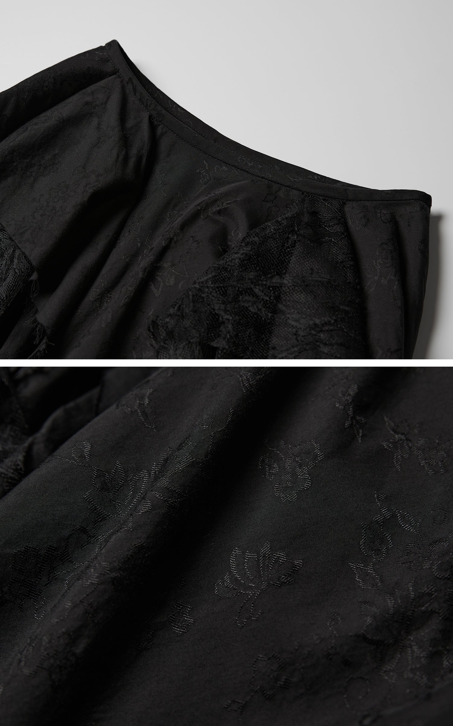 INDULGE Layered Asymmetric Jacquard Skirt