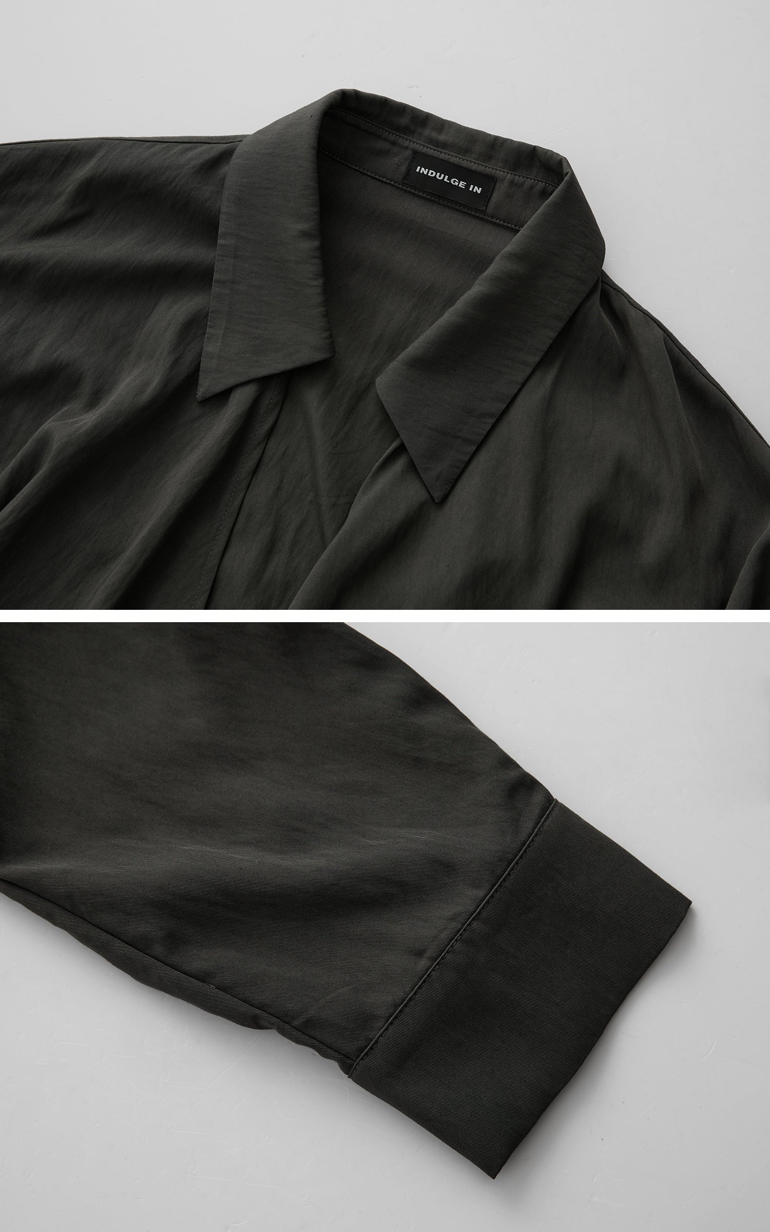 INDULGE Draped Wrap Shirt with Asymmetric Tie Waist
