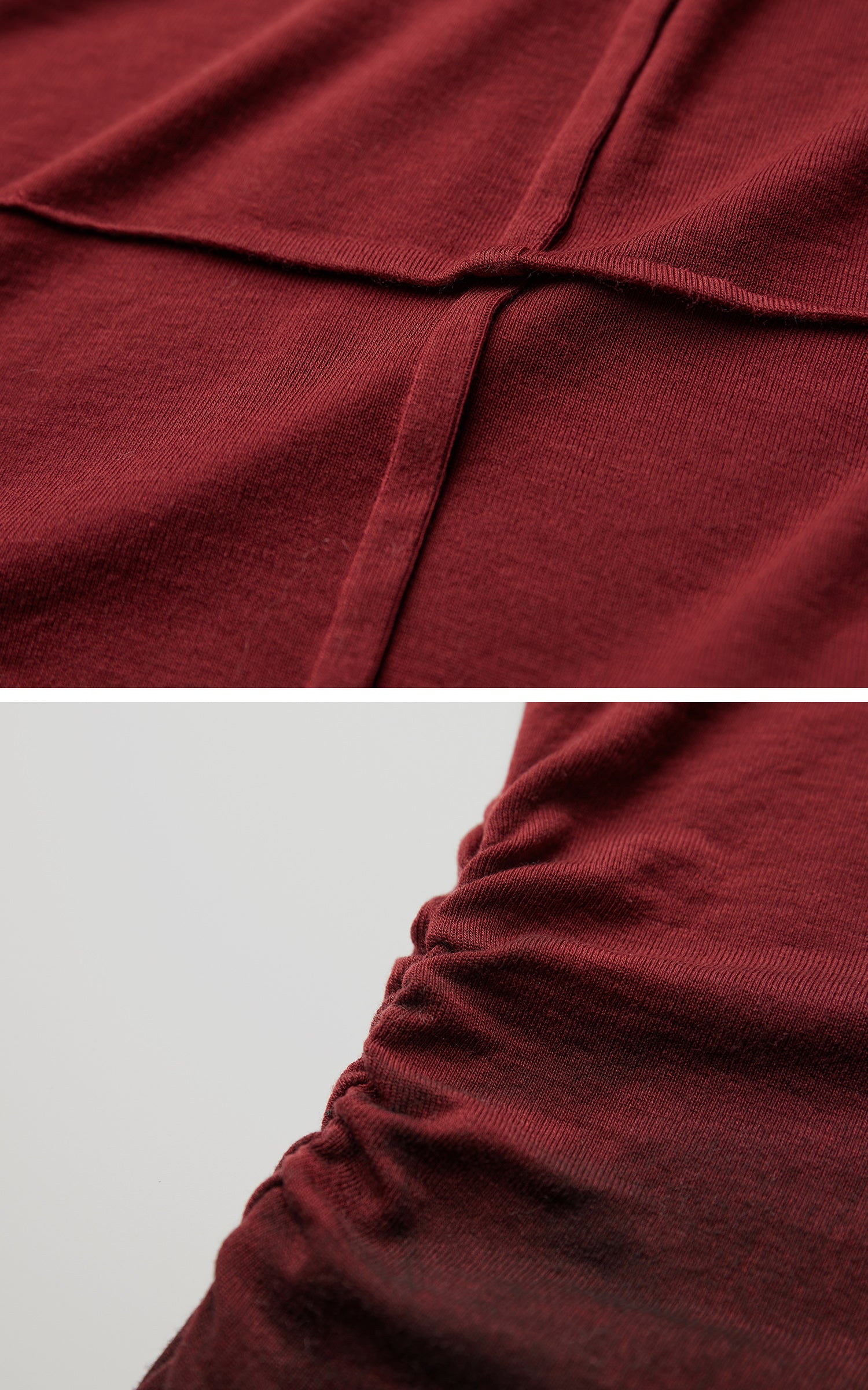 INDULGE Asymmetric Draped Long Sleeve Top with Ombre Dye and Stud Detail