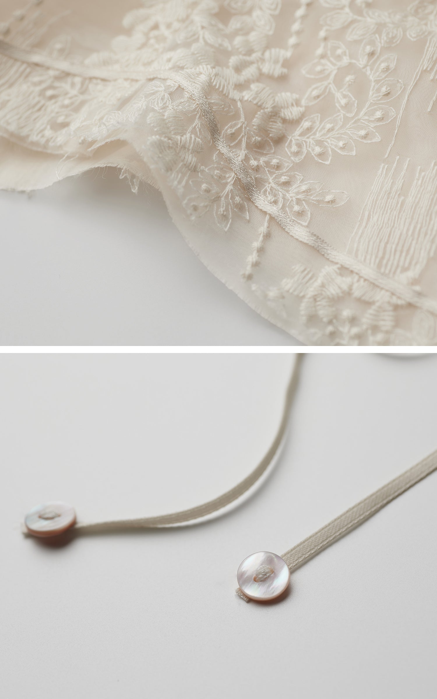 INDULGE Sheer Lace Camisole with Button and Strap Detail