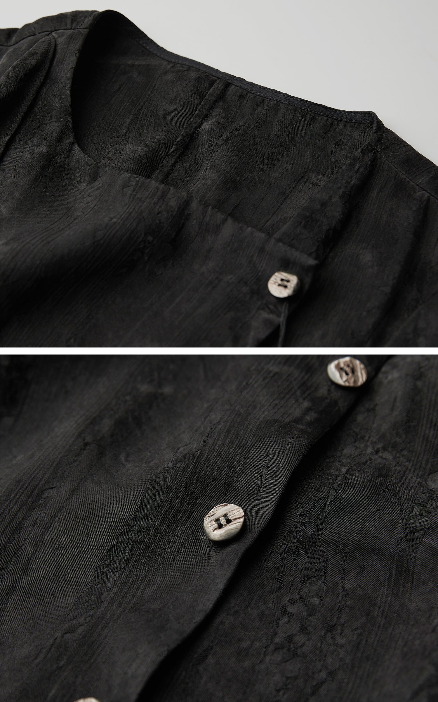 INDULGE Asymmetric Long Shirt Draped Textured Layer Deconstructed Minimal Design