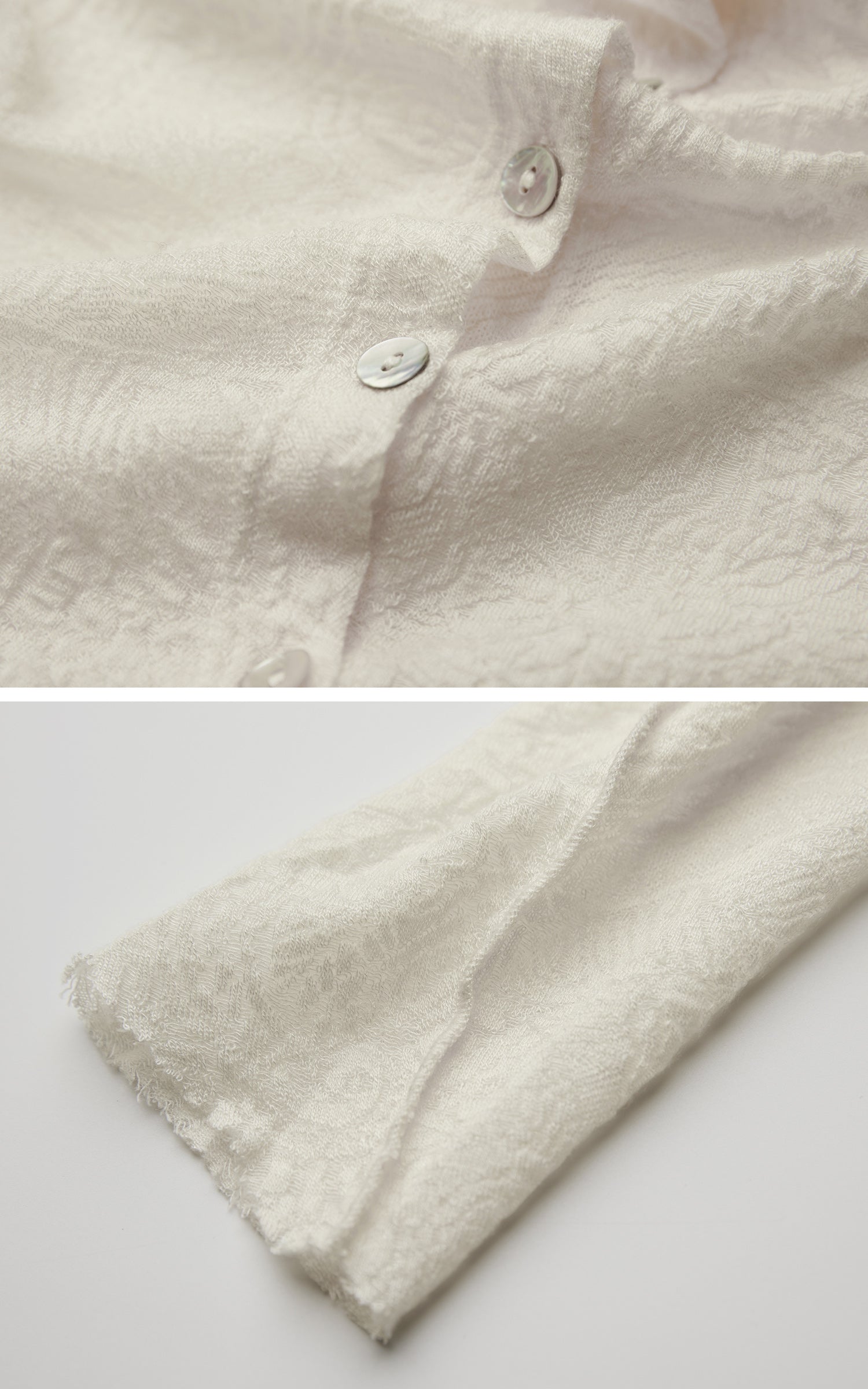 INDULGE Textured Knit Asymmetric Buttoned Long Sleeve Top