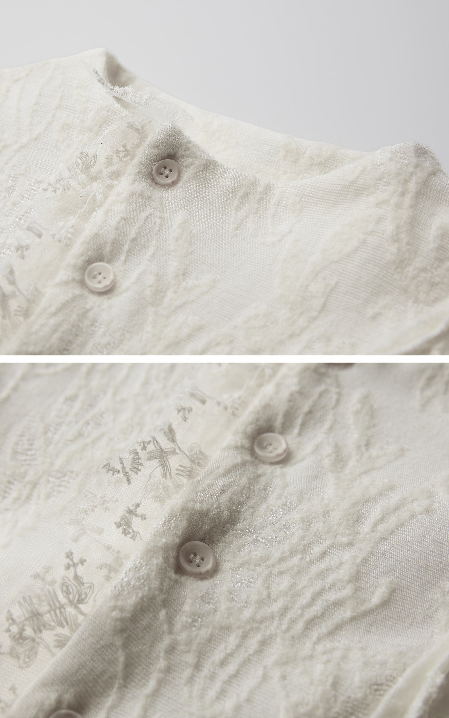 INDULGE Deconstructed Draped Top with Embroidered Lace Overlay
